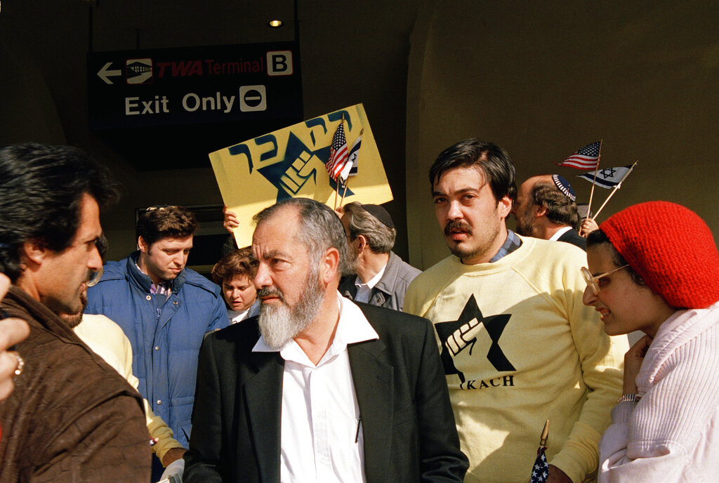 Meir Kahane with his followers