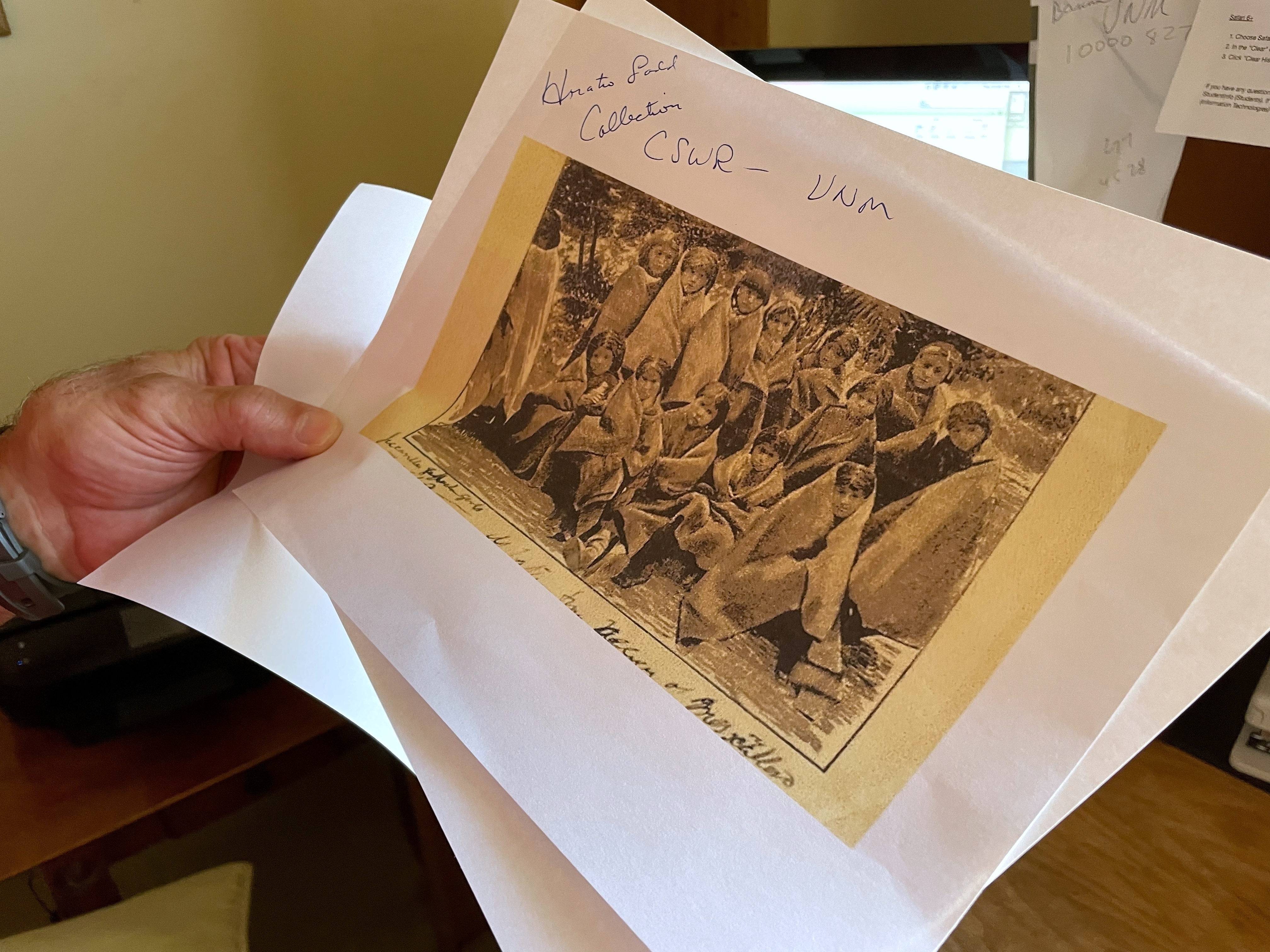 a late 19th century photograph of pupils at an Indigenous boarding school in Santa Fe