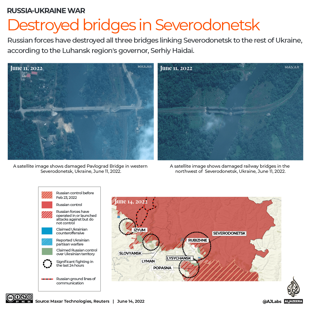 INTERACTIVE - Severodonetsk bridges - June 14