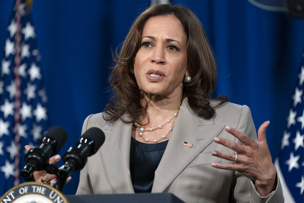 Vice President Kamala Harris announces the cancelation of all federal student loans borrowed to attend any Corinthian Colleges