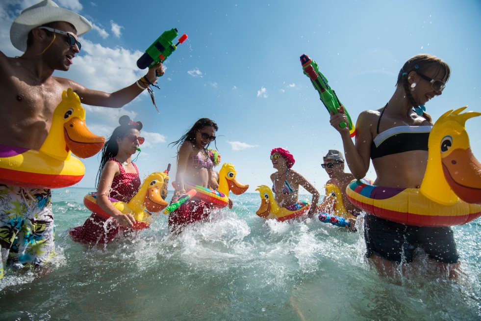 A waterfight at KaZantip