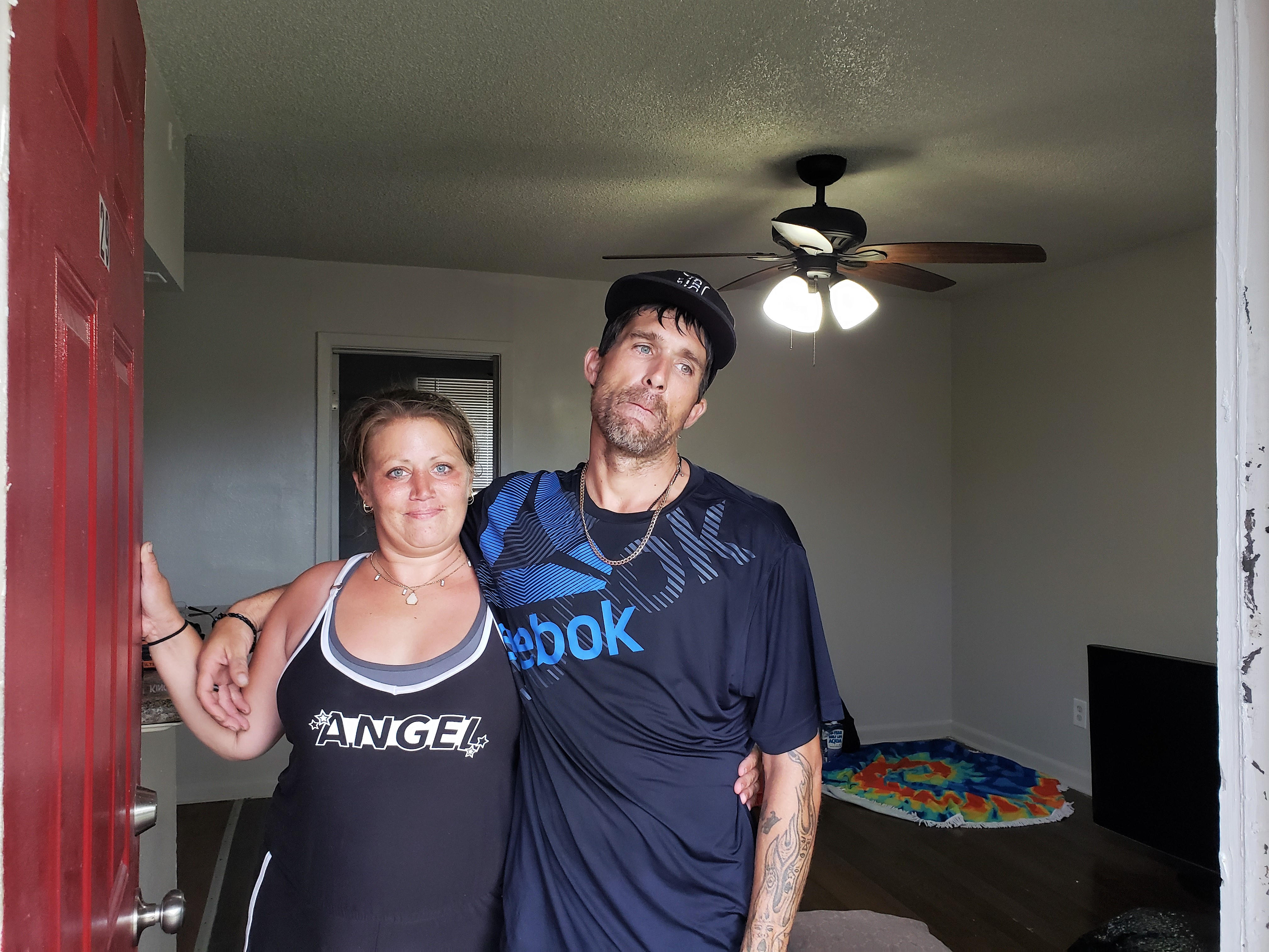 A photo of Jessica (left) and Terry (right).