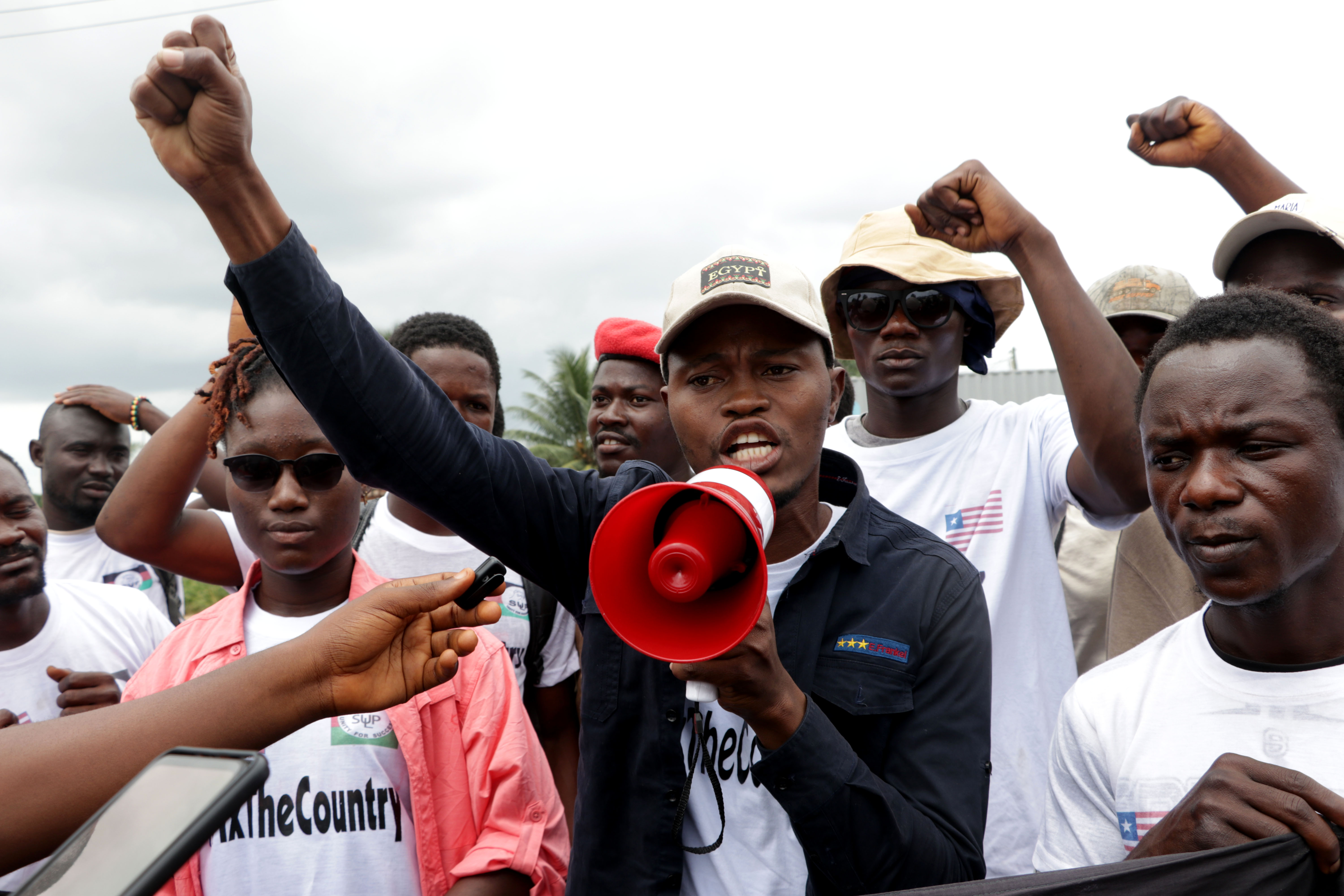 tudents stage a protest during Liberia's 175th Independence day in Monrovia, Liberia, 26 July 2022. The Presidents of Nigeria, Guinea Bissau, and The Gambia are attending the official event for the 175th Independence day of Liberia. Students of the University of Liberia (UL), campus based Student Unification Party (SUP) staged 'Fix the country' protest against corruption and human rights abuses in the country. Liberia declared its independence in 26 July 1847, making it the oldest democratic republic in Africa.