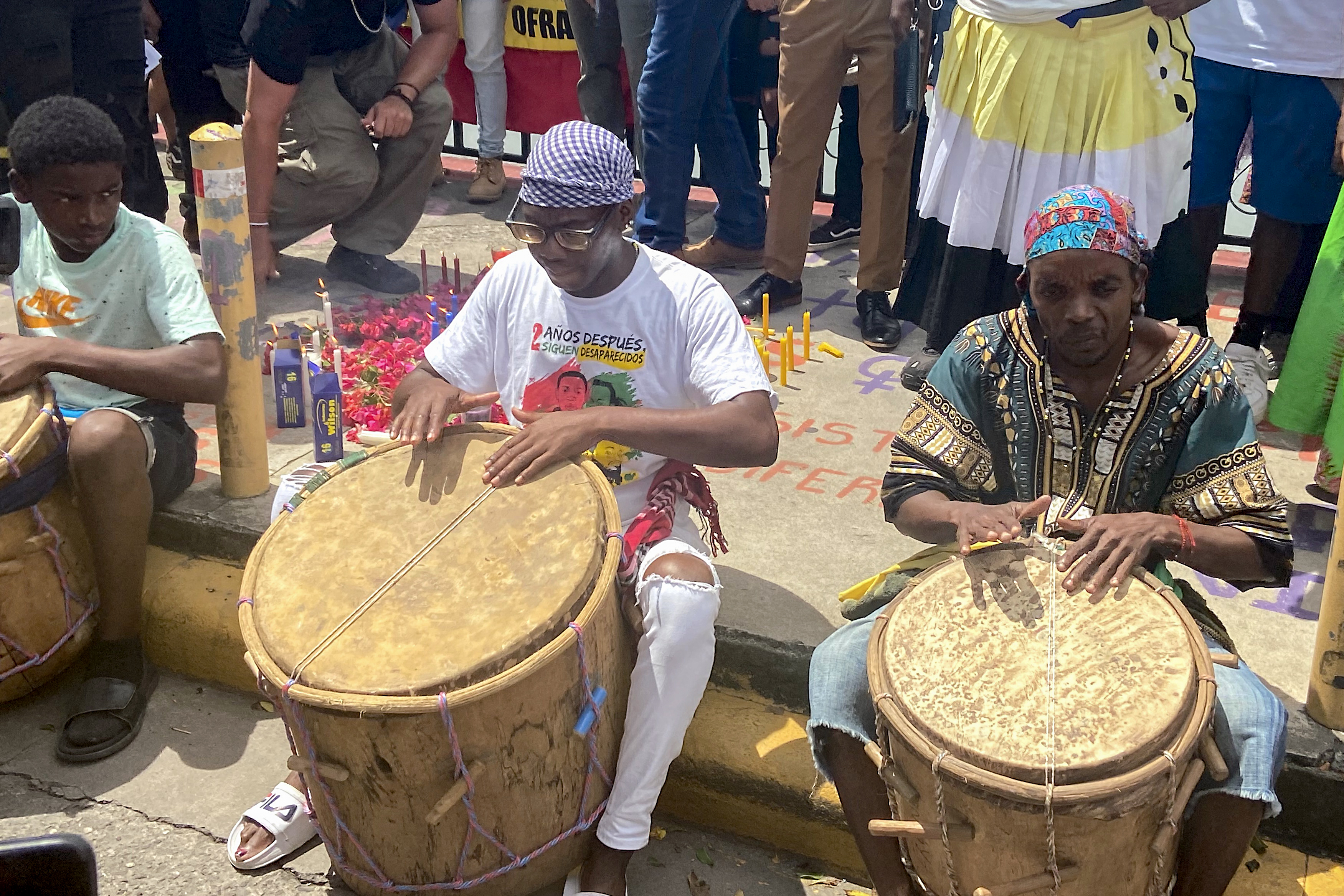Garifuna protestors in Honduras