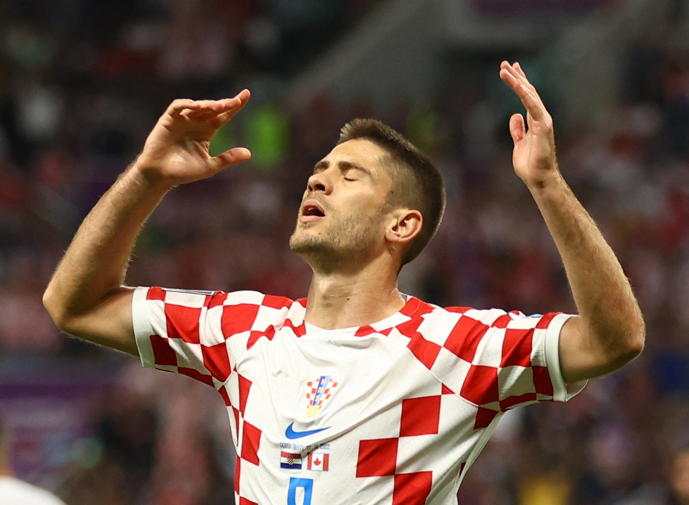 Andrej Kramaric celebrates scoring their first goal before being disallowed