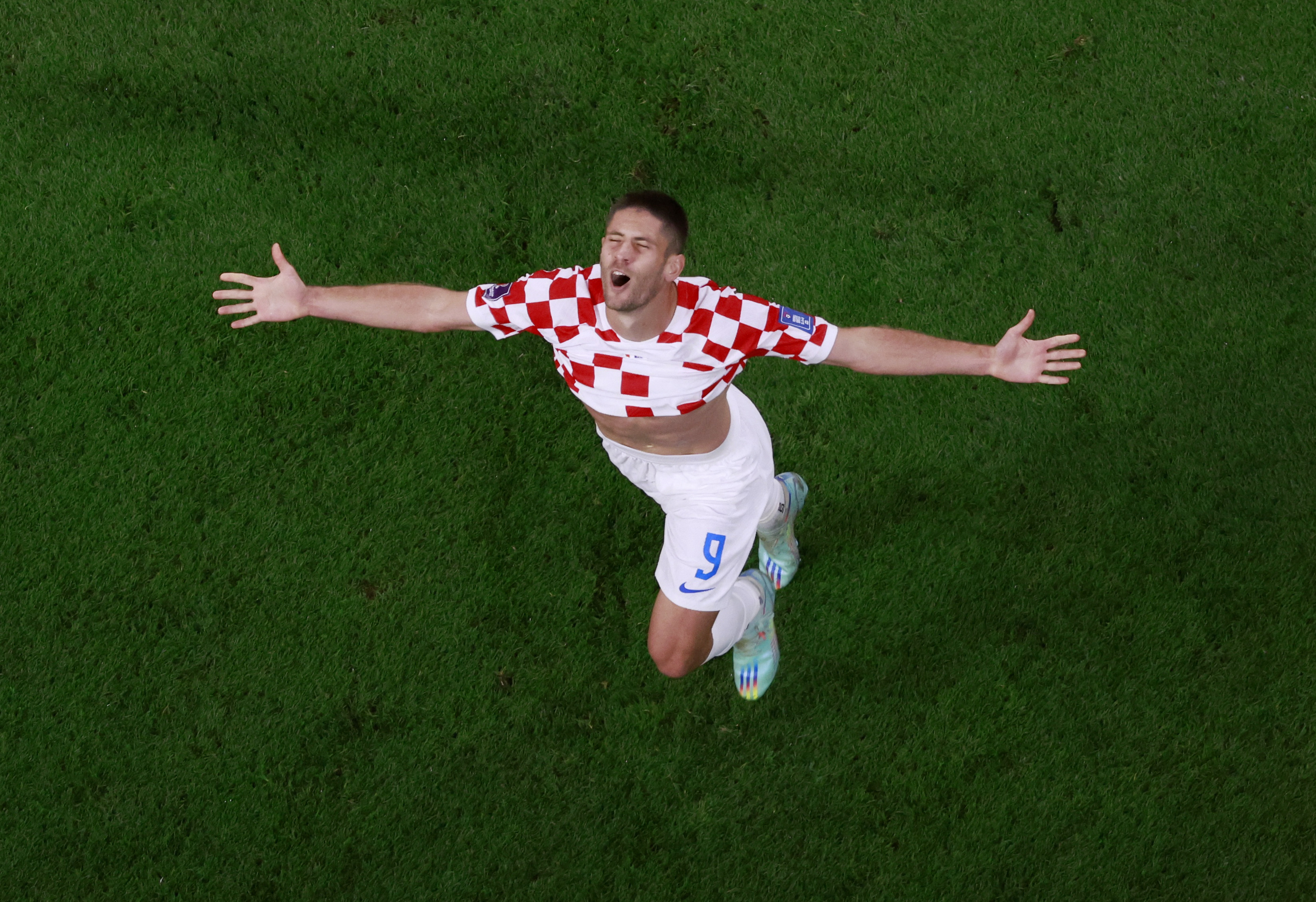 Andrej Kramaric celebrates scoring their third goal