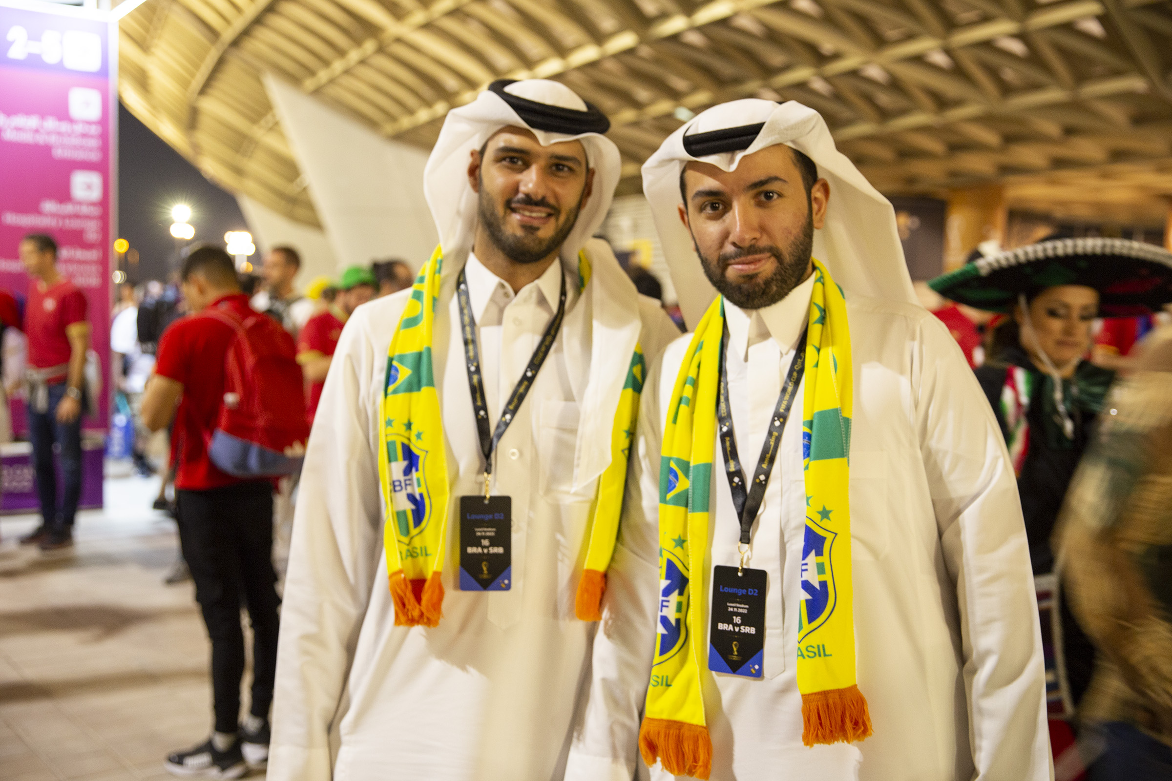 Abdul Aziz and friend Brazil fan