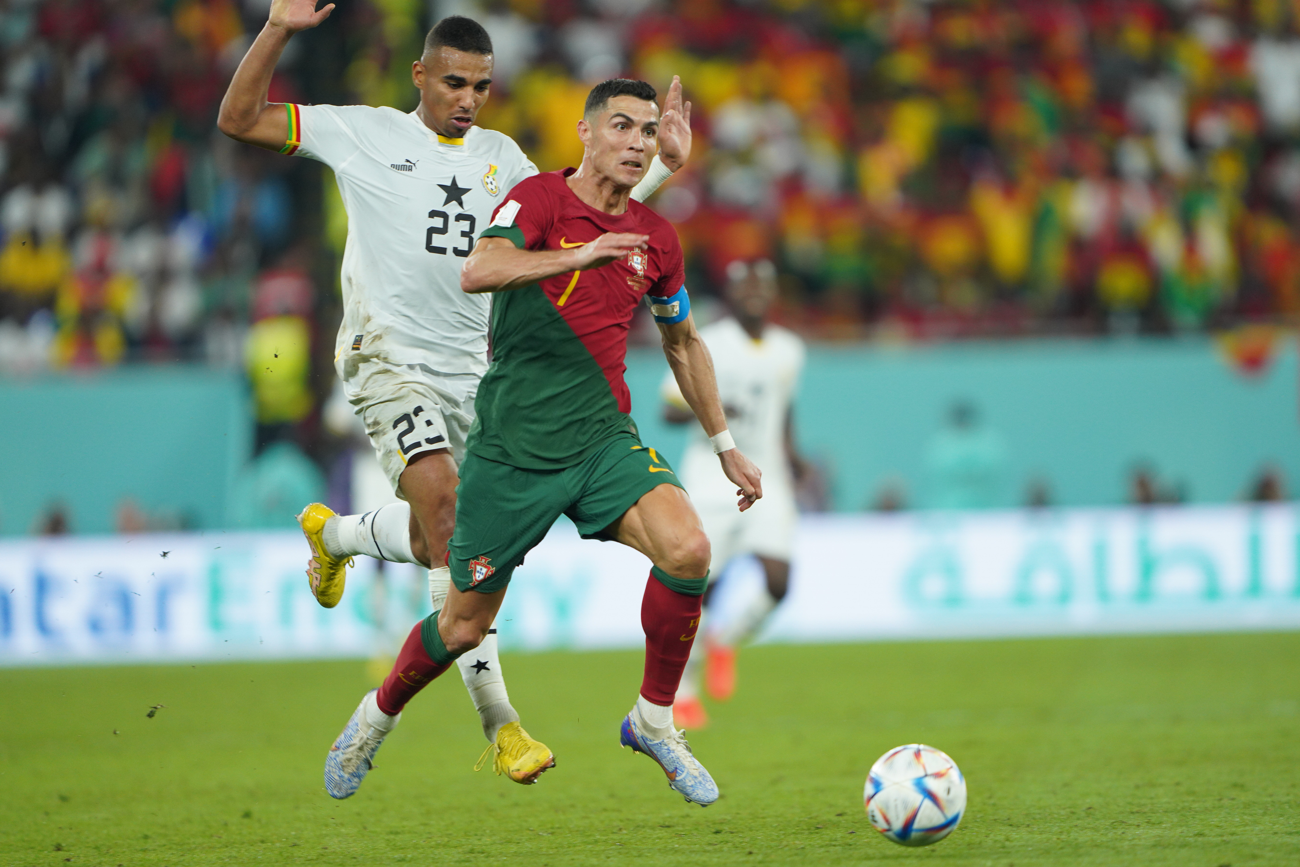 Cristiano Ronaldo Portugal vs Ghana Group H, FIFA World Cup 2022, November 24 at Stadium 974 in Ras Abu Aboud, Qatar [Sorin Furcoi/Al Jazeera]