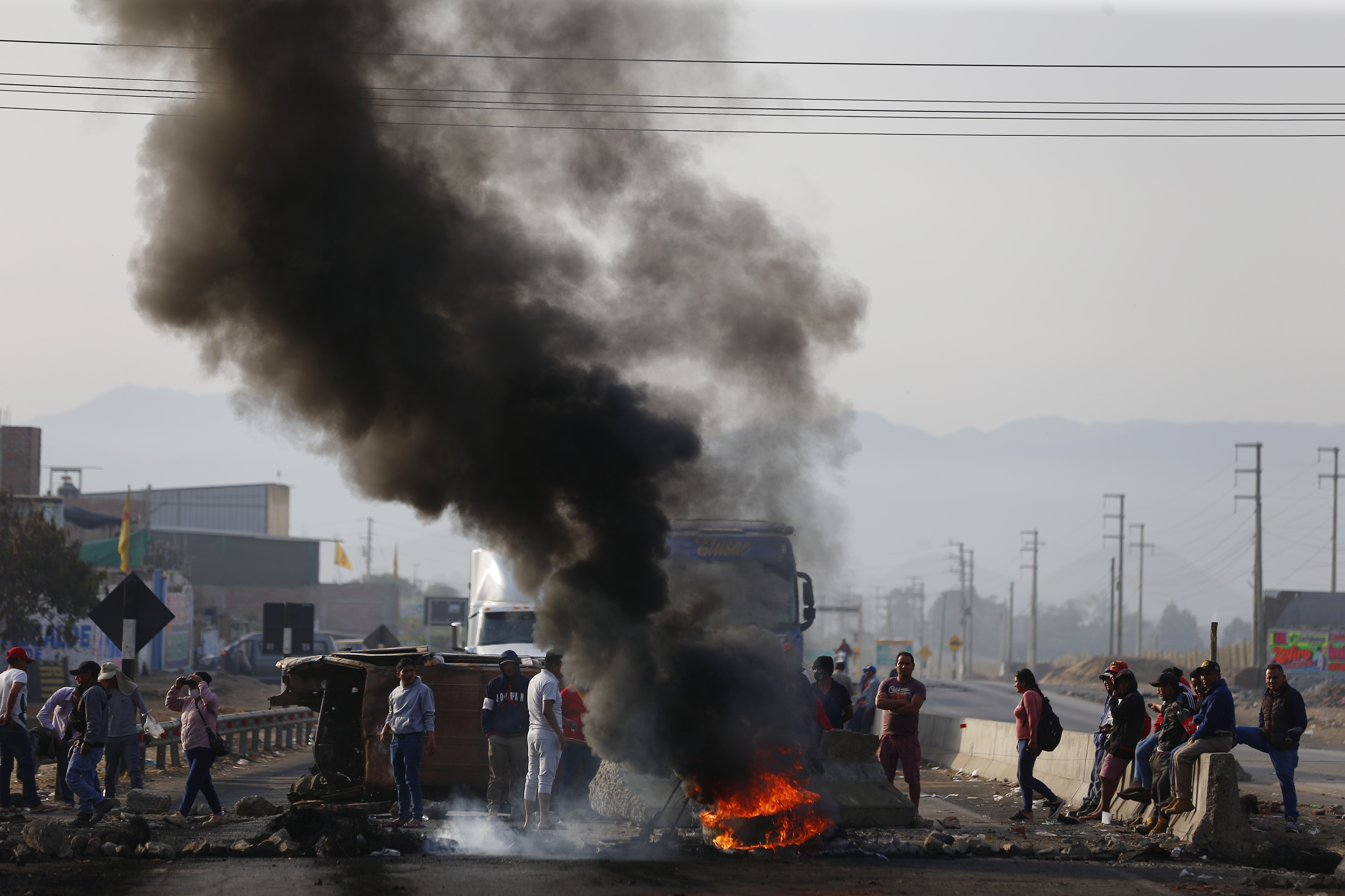 Supporters of ousted Peruvian President Pedro Castillo