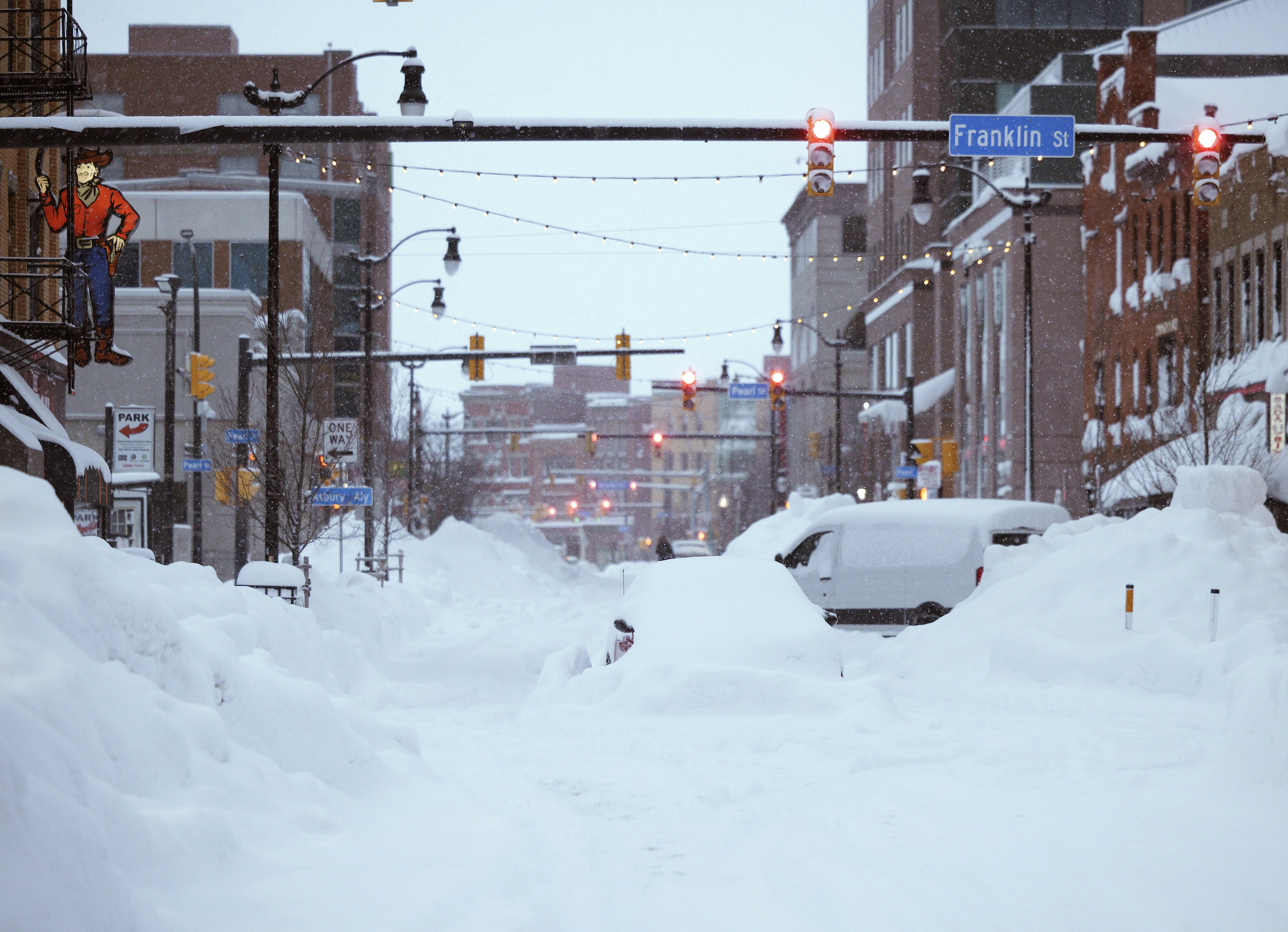 Photo of Buffalo, New York, after a massive winter storm