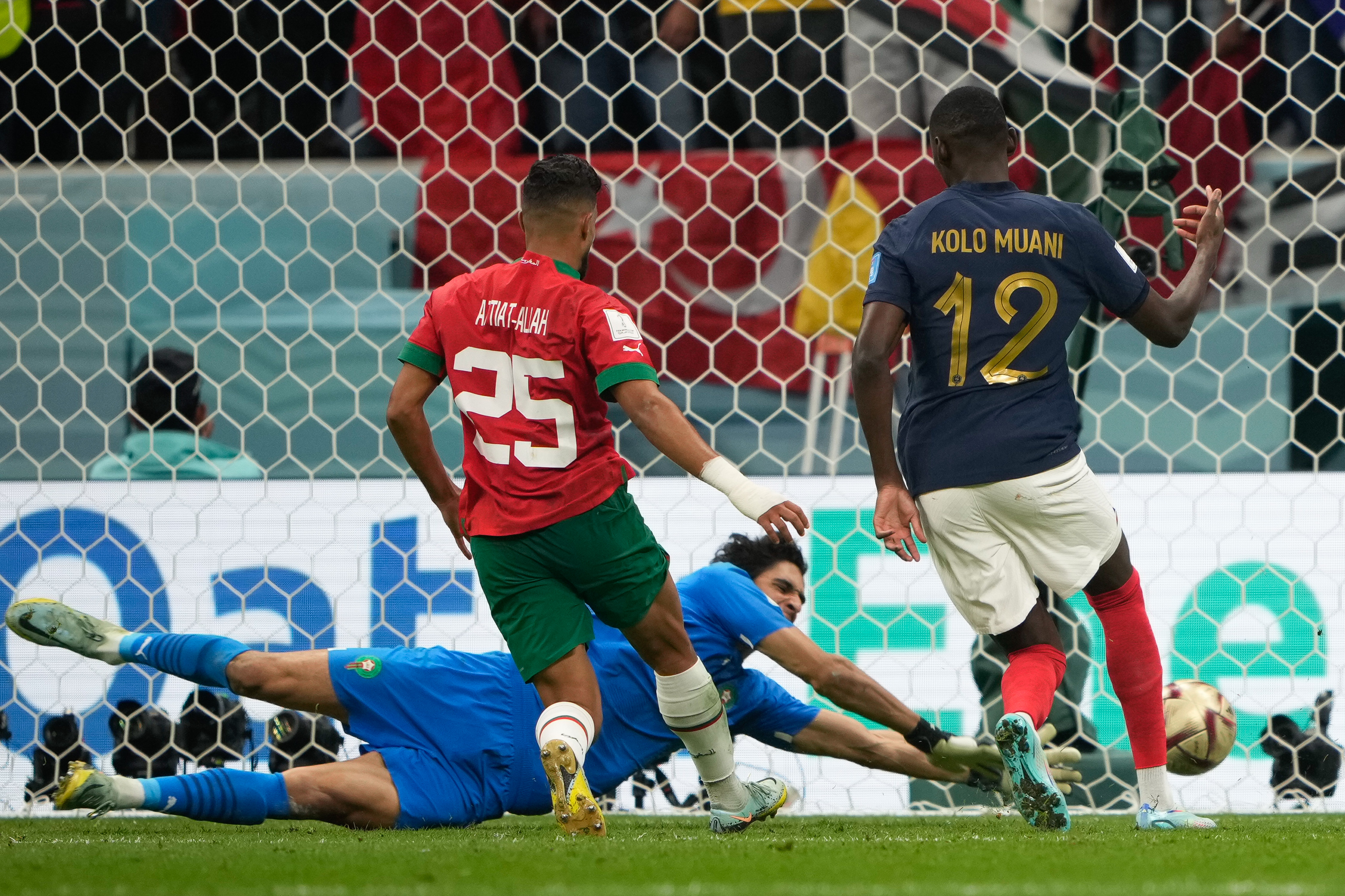 Randal Kolo Muani #12 scores Frances second goal