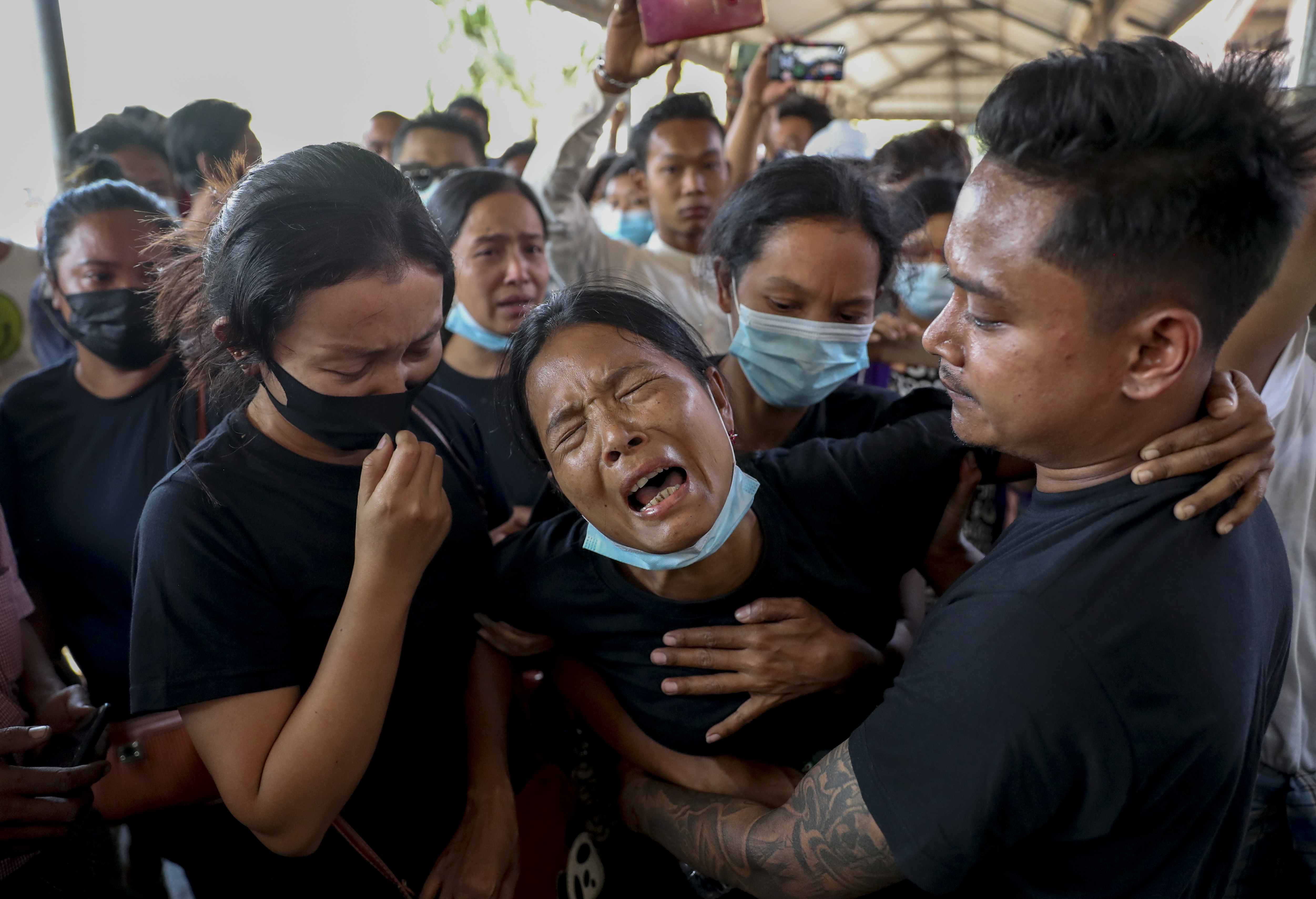 Funeral of a man who was killed by Myanmar security forces during an anti-coup protest on February 20, 2021
