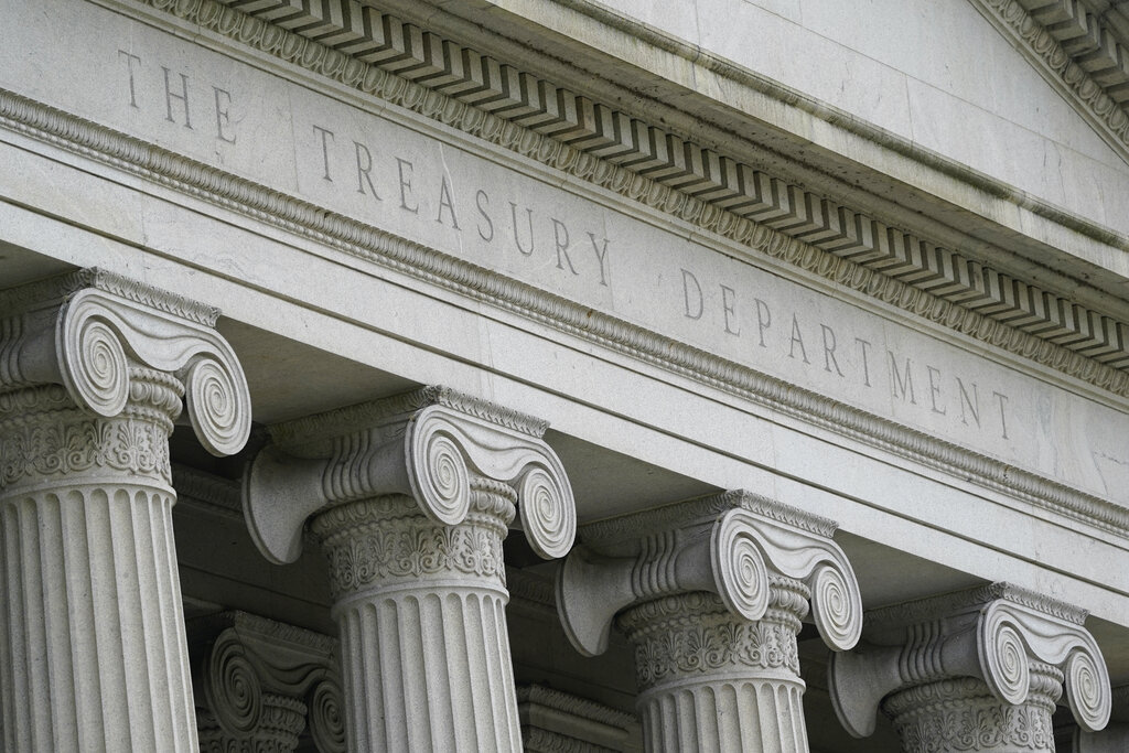 The US Treasury building