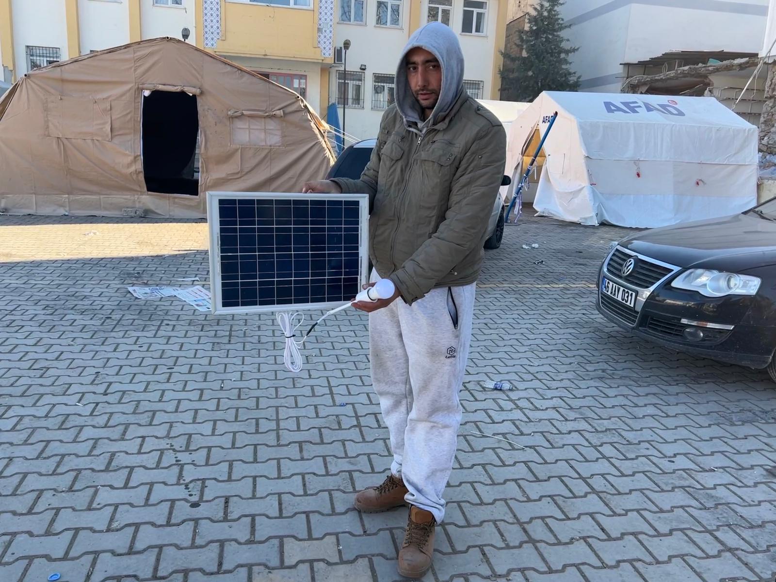 Ahmet Efe, 36, is an earthquake survivor from Pazarcık [Patrick Keddie/Al Jazeera]