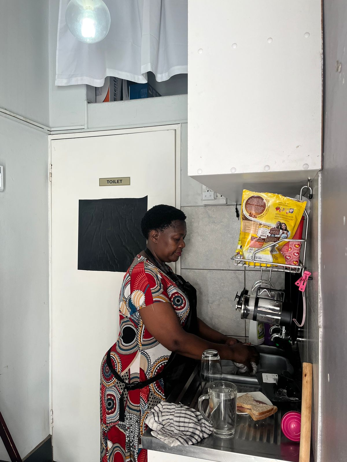 After working part time for seven years, Mavis finally got a full-time job at a hair salon in February
