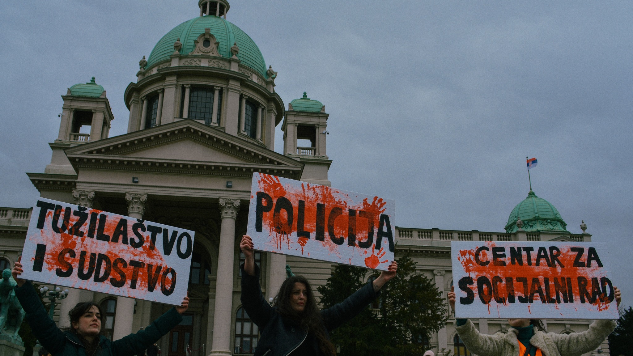 Women protest in Serbia