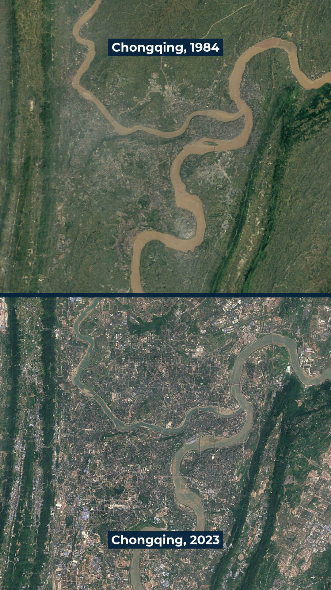 INTERACTIVE Chongqing Before and After satellite image