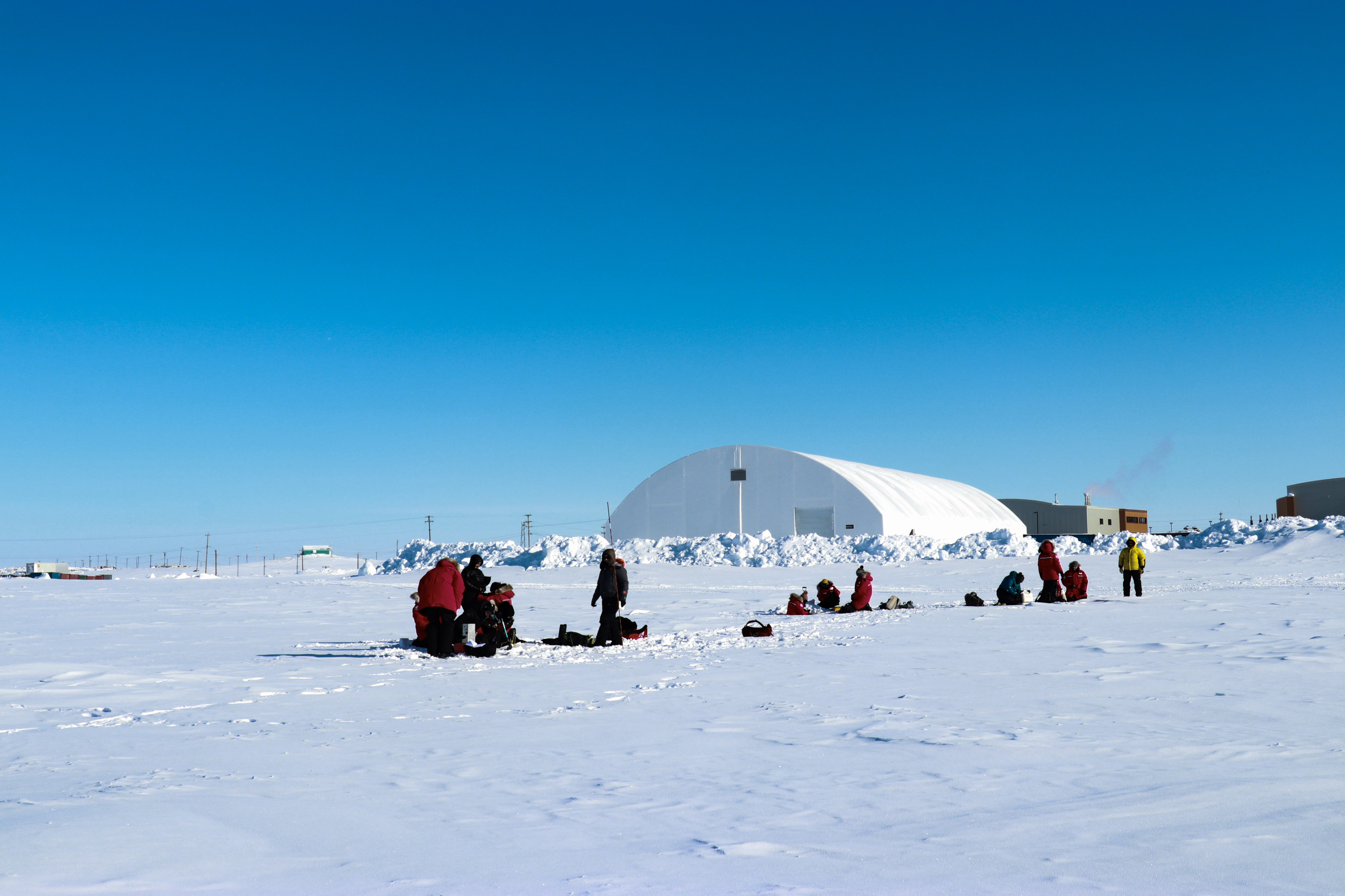 A snowy landscape in the Canadian Arctic