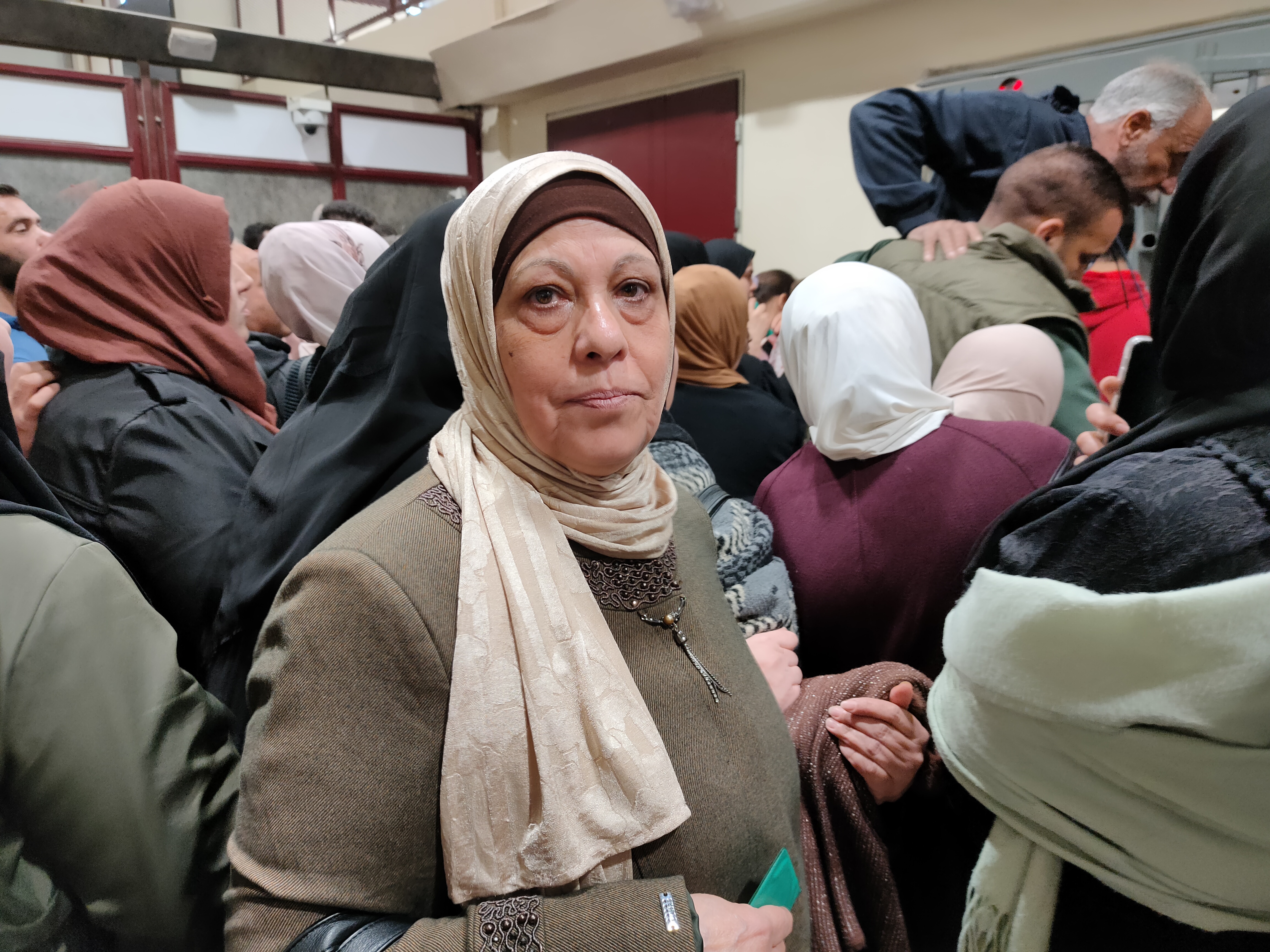 Wafaa Ramaha, 60, entered a hall inside the military checkpoint in order to reach Al-Aqsa mosque