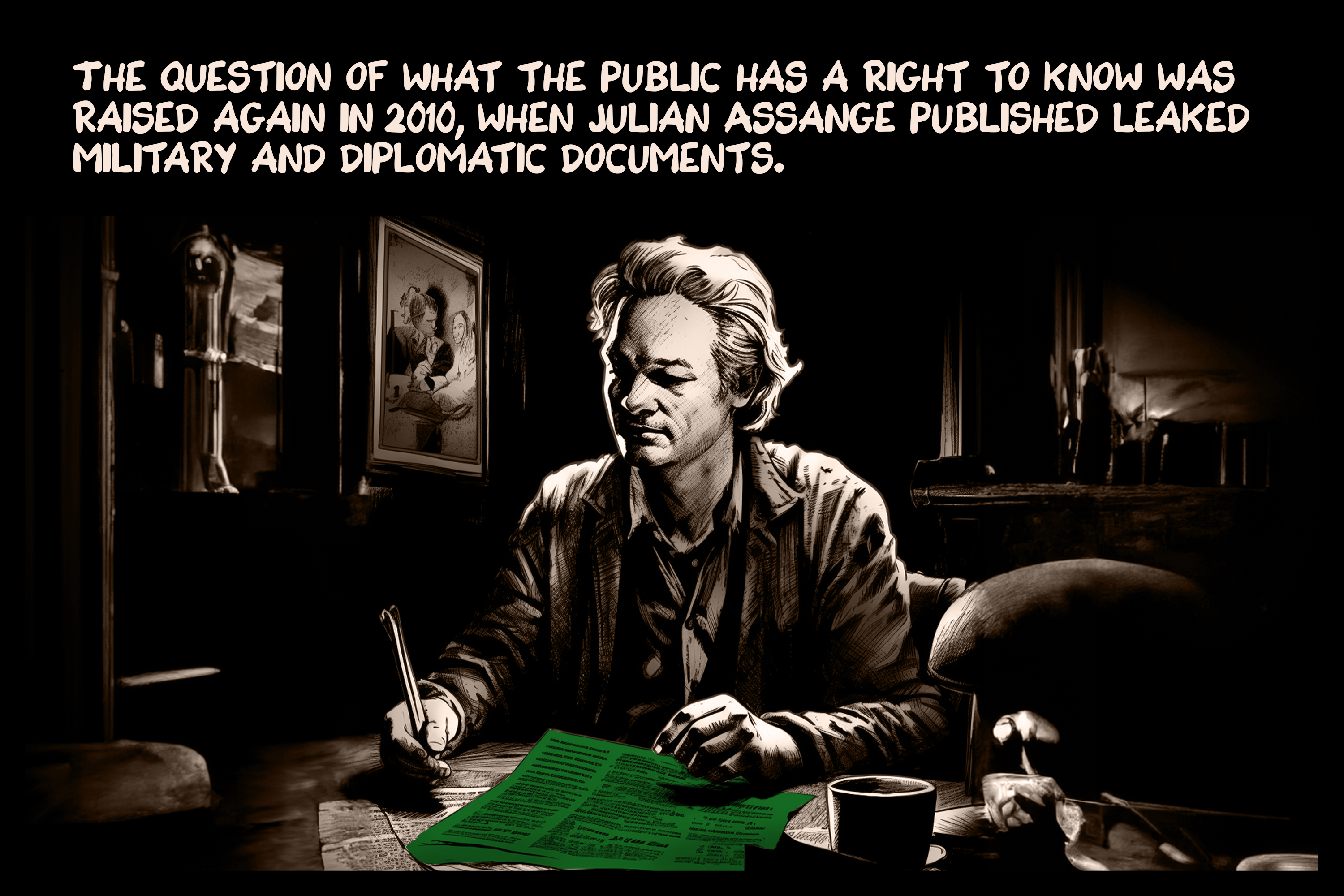 The question of what the public has a right to know was raised again in 2010, when Julian Assange published leaked military and diplomatic documents.