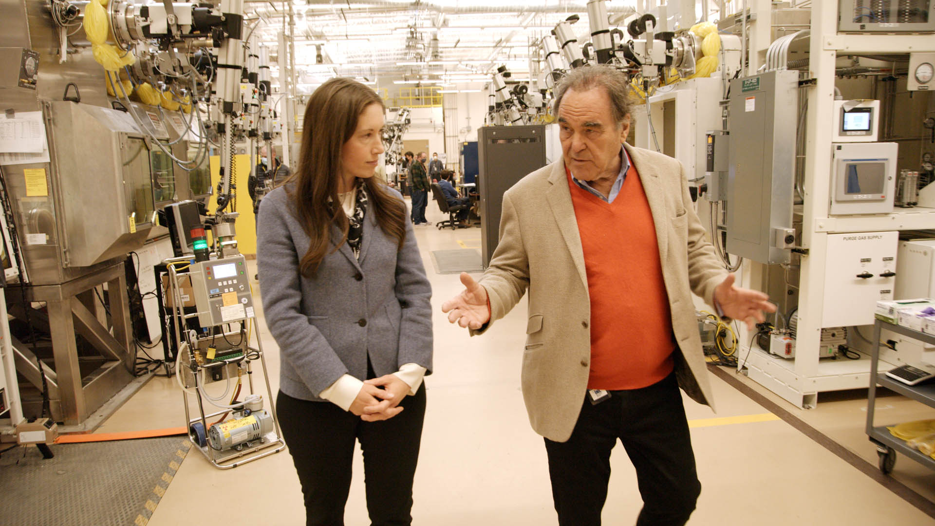 Director Roger Stone tours a nuclear power research facility