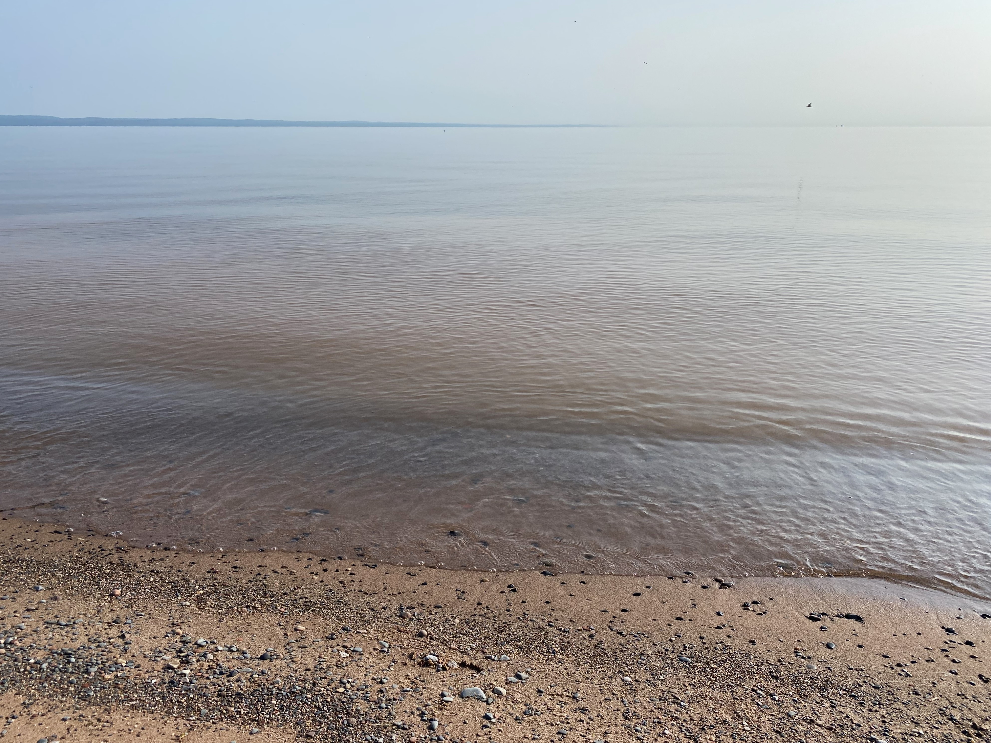 A view of Lake Superior at Wisconsin Point, Wisconsin, US