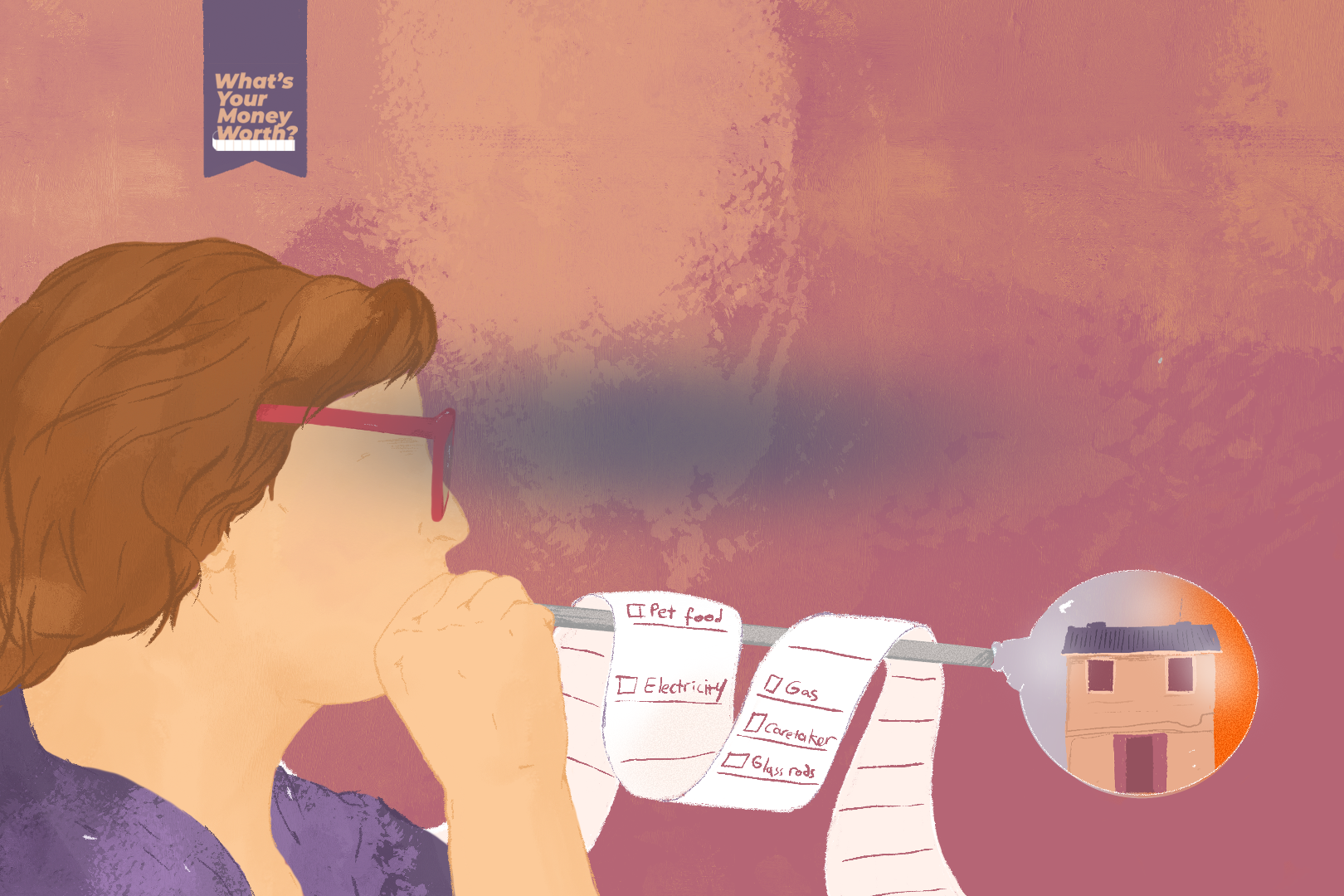 An illustration of a woman blowing glass