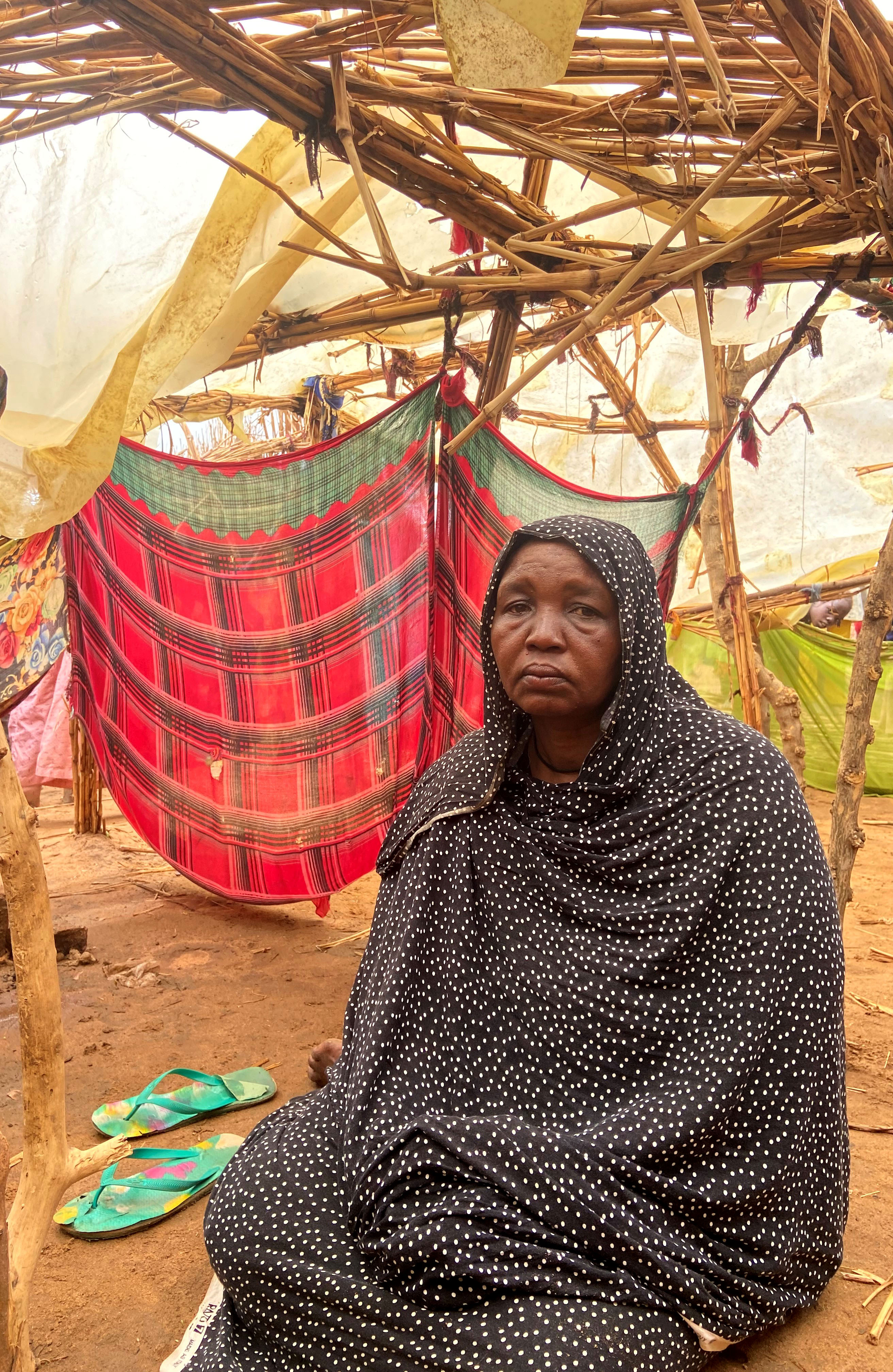 Mariama* (55) is married with 8 children. Mariama arrived at this Chad refugee camp 2km from the Sudan-Chad border, with only four of her children. Photo: Reka Sztopa/Concern Worldwide