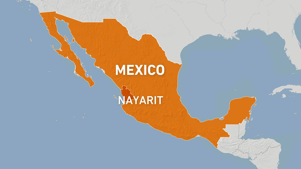 Map showing Nayarit, Mexico