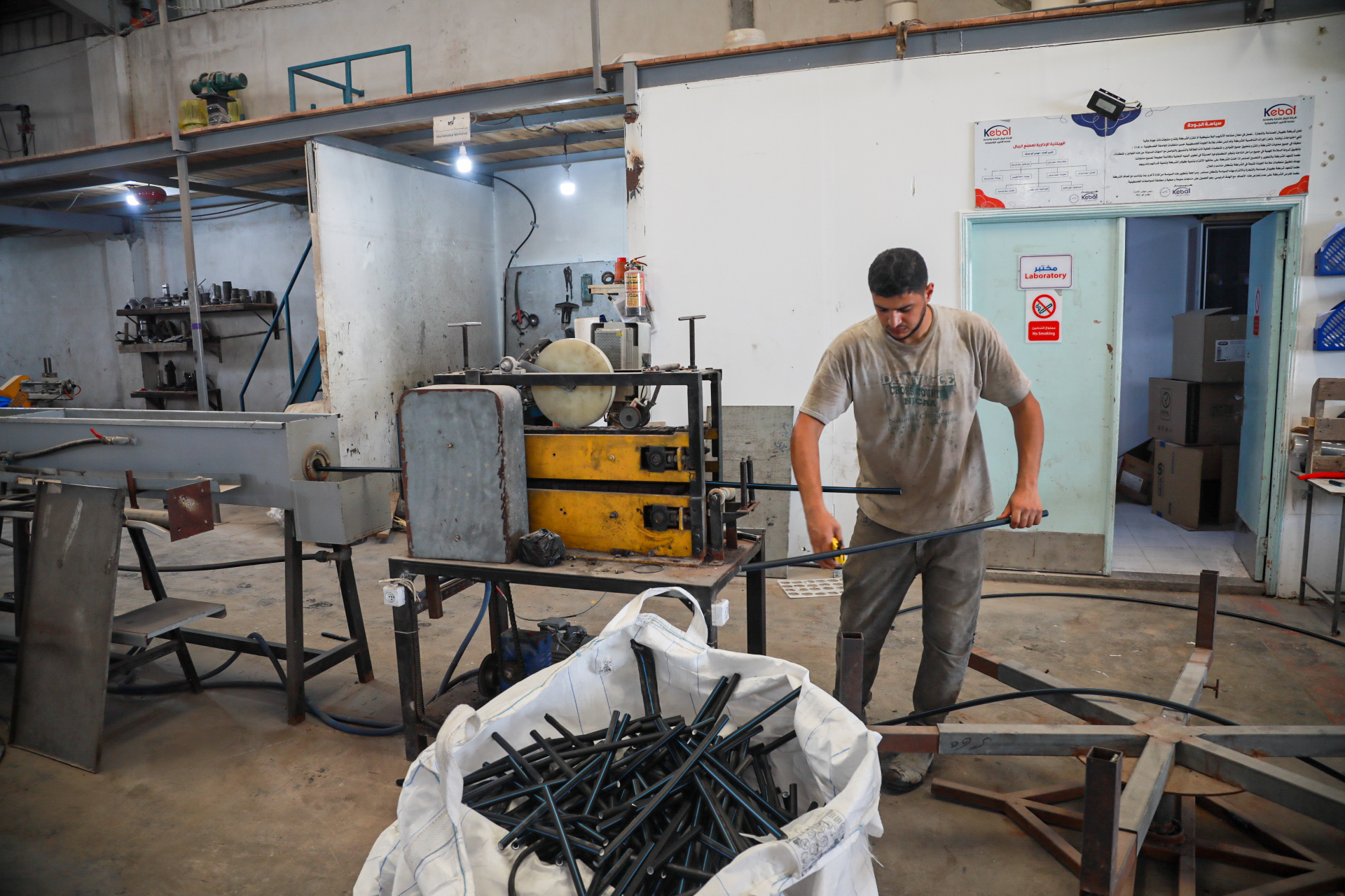 A man working in a factory