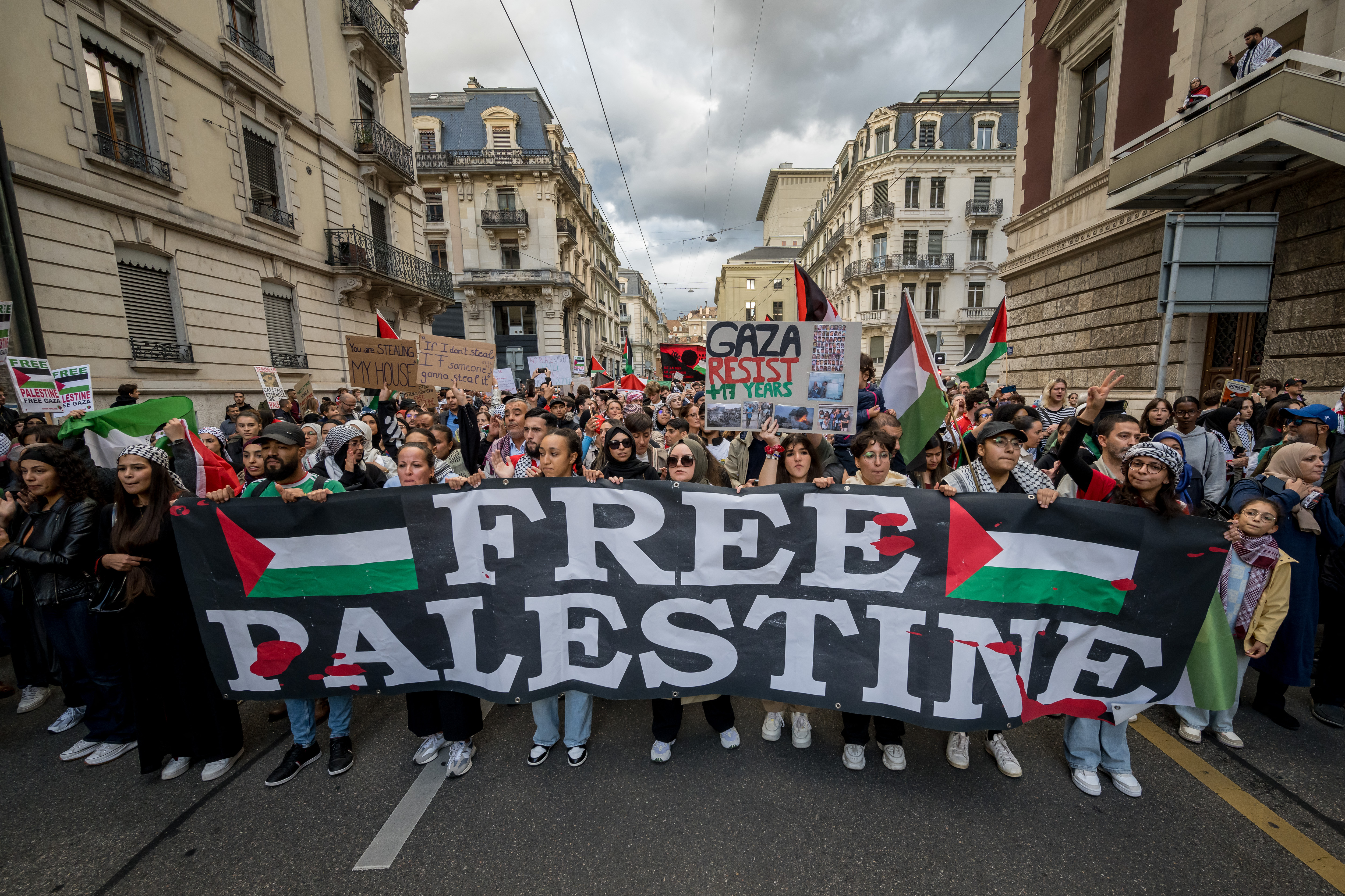 SWITZERLAND-PALESTINIAN-ISRAEL-CONFLICT-DEMO