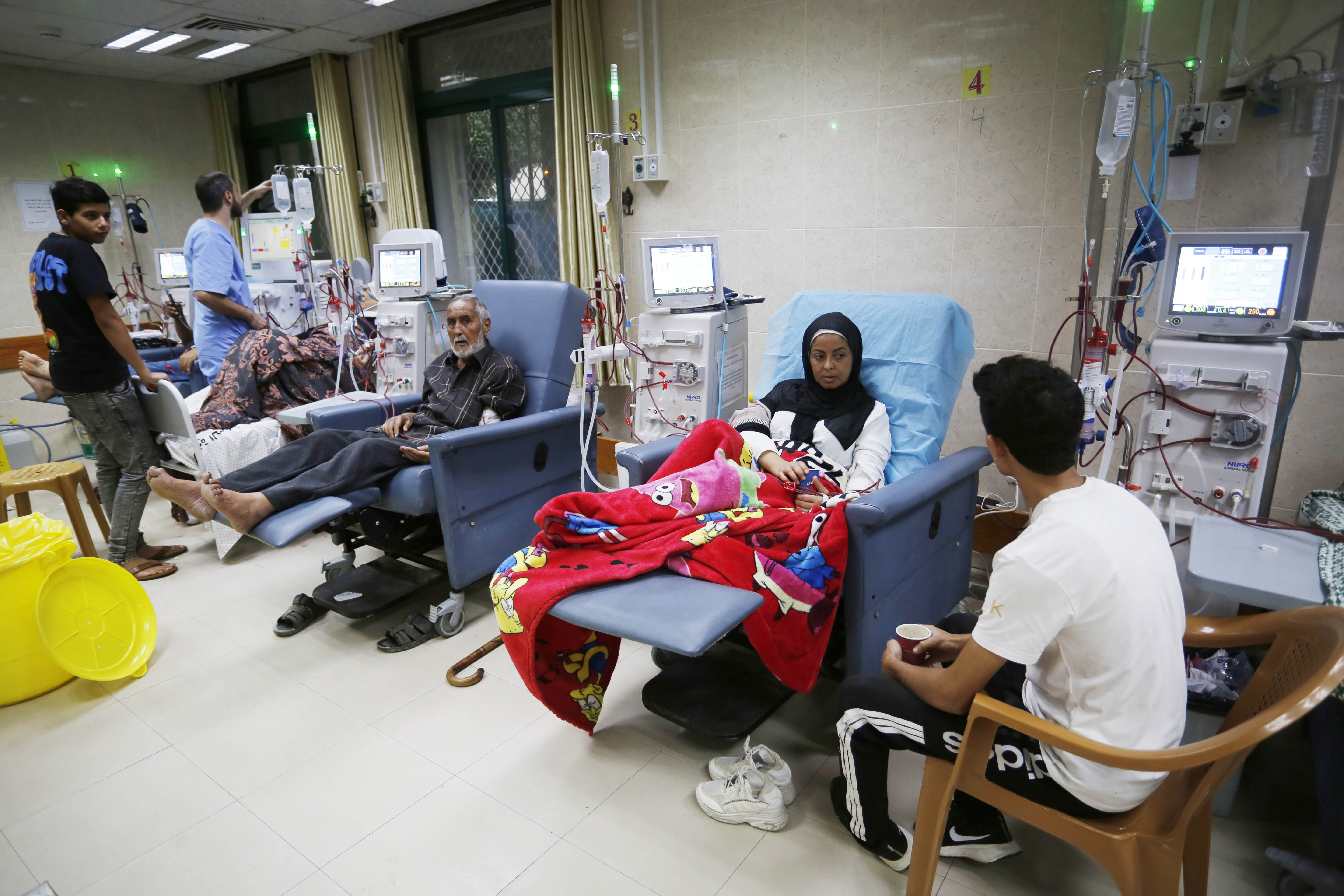 Manar Shreir has been on dialysis since 2015 and was forced to flee her home in Gaza City 