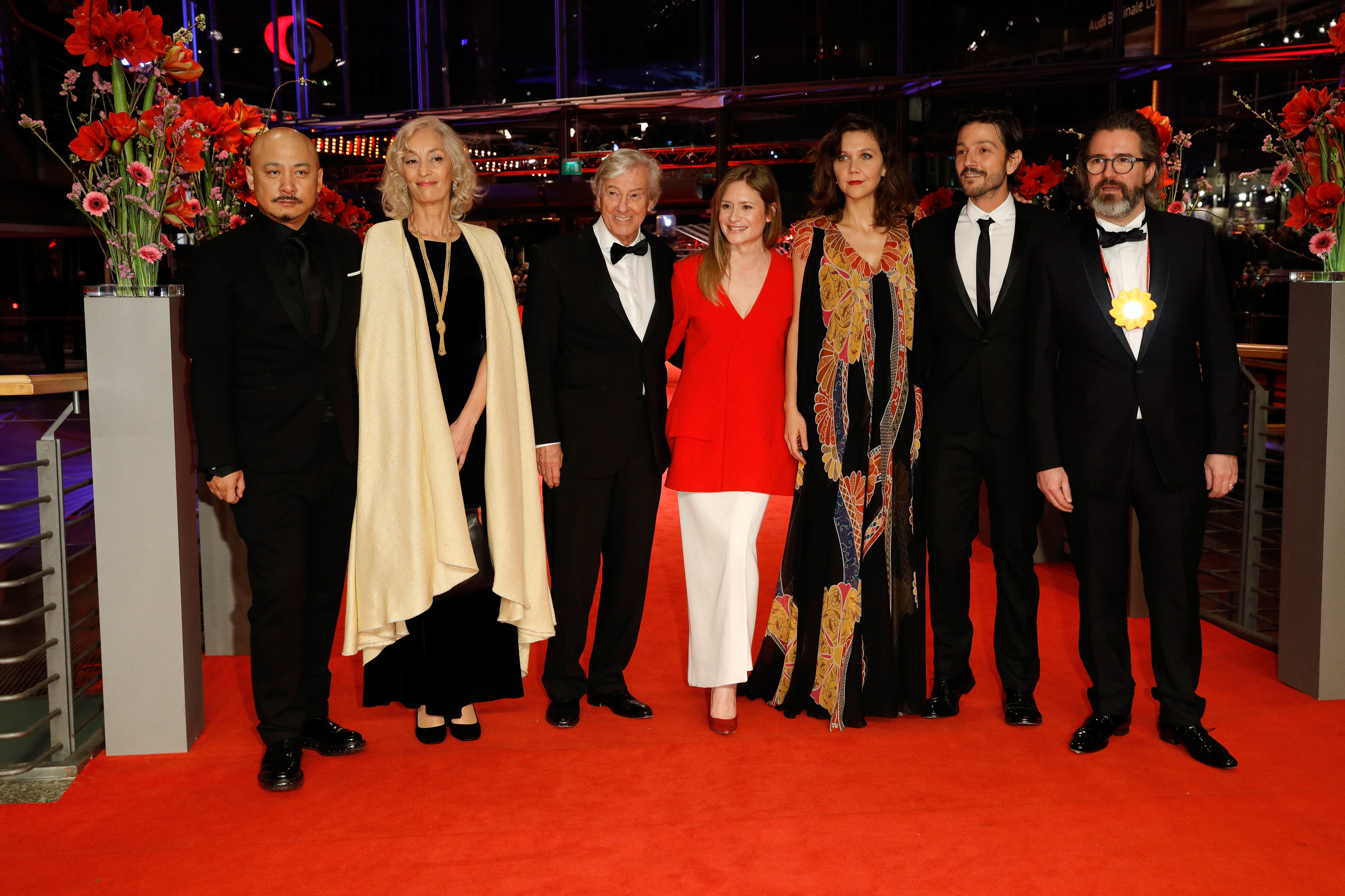 Jury members Wang Quan'an, Dora Bouchoucha Fourati, Paul Verhoeven, Julia Jentsch, Maggie Gyllenhaal