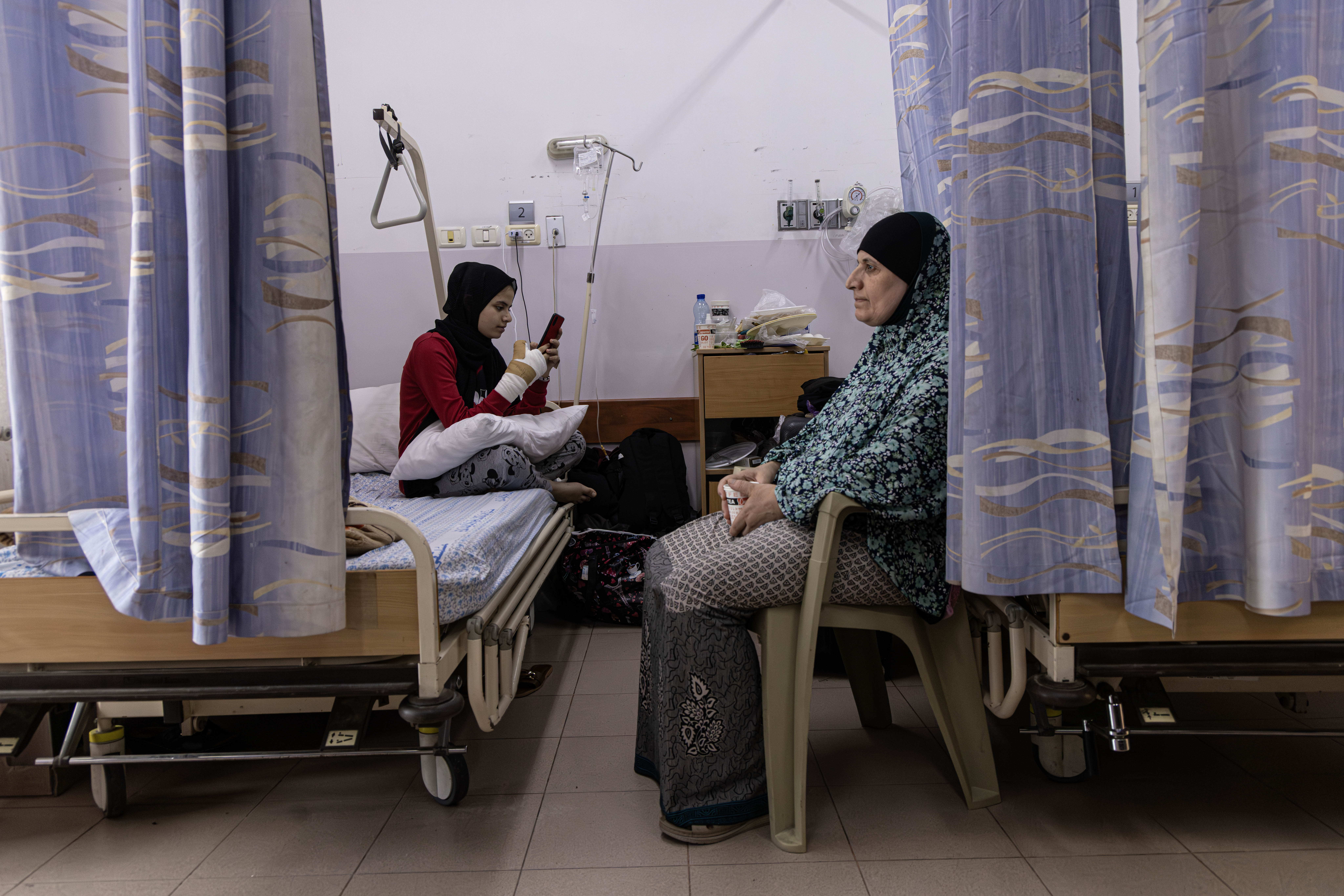 Gaza patients are stranded and stuck in Makassed Hospital in occupied East Jerusalem after the outbreak of war in the Gaza Strip and the closure of crossings