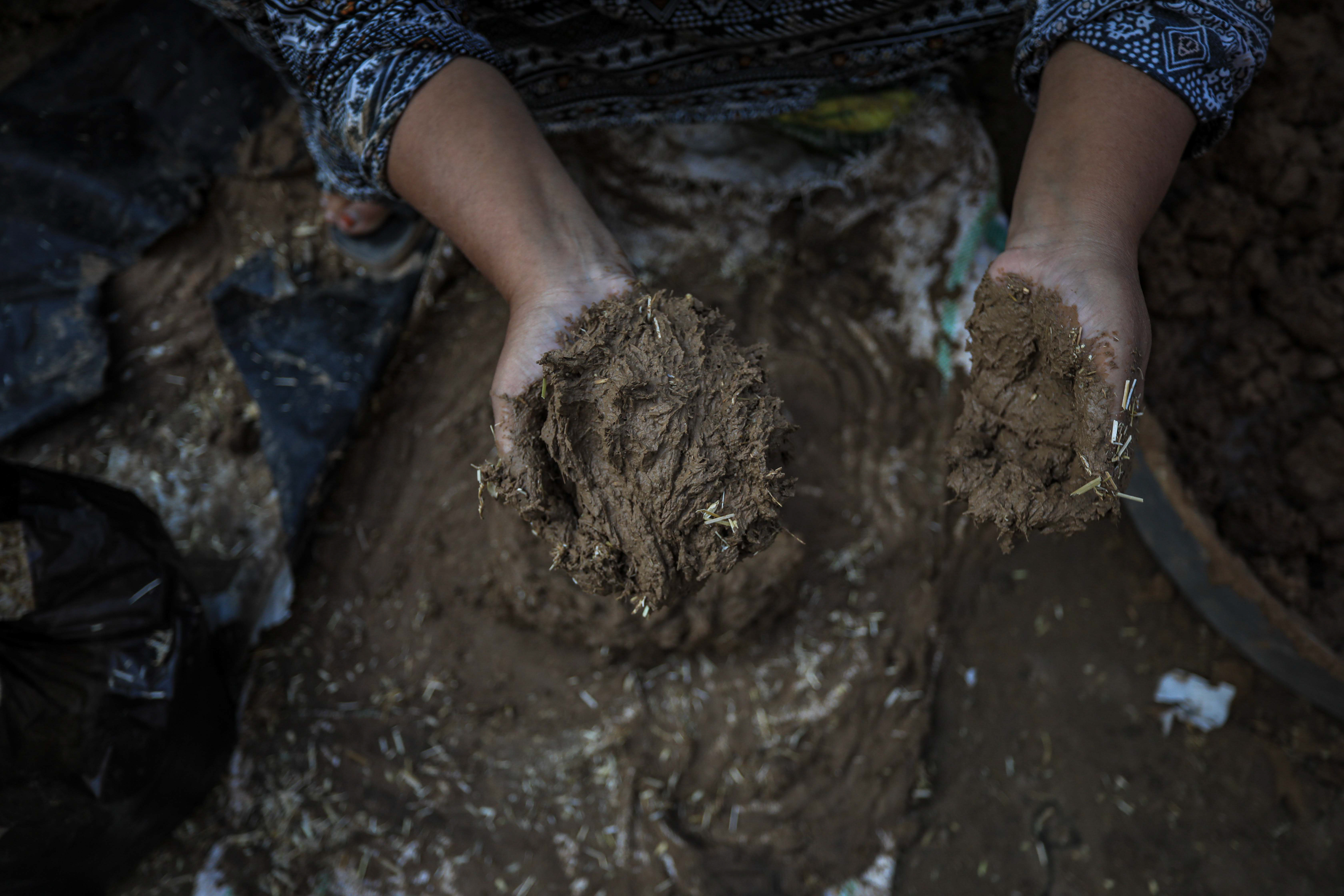 Traditional ovens made by Palestinian woman