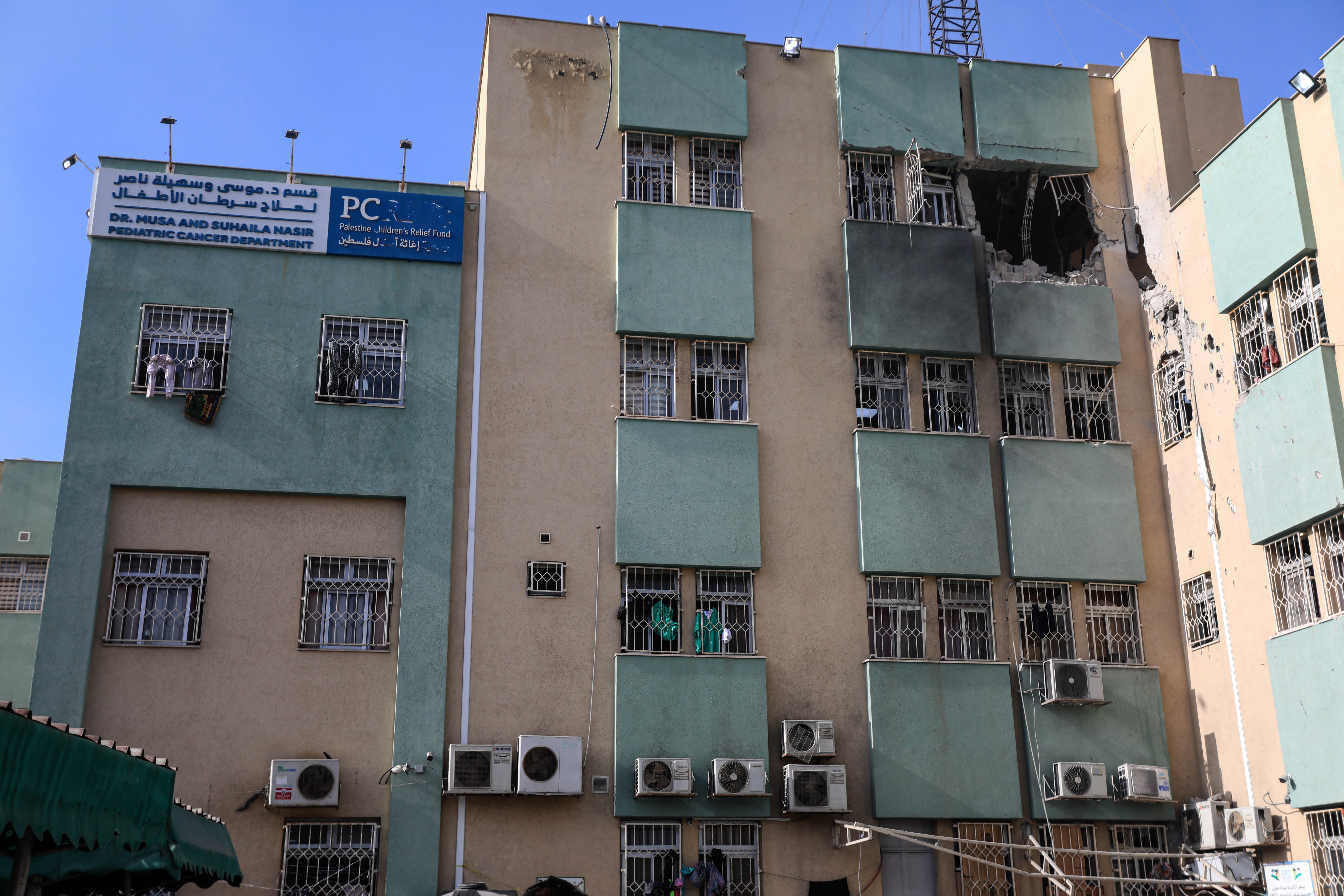 Israeli targeting of the Nassr Medical complex in Gaza city