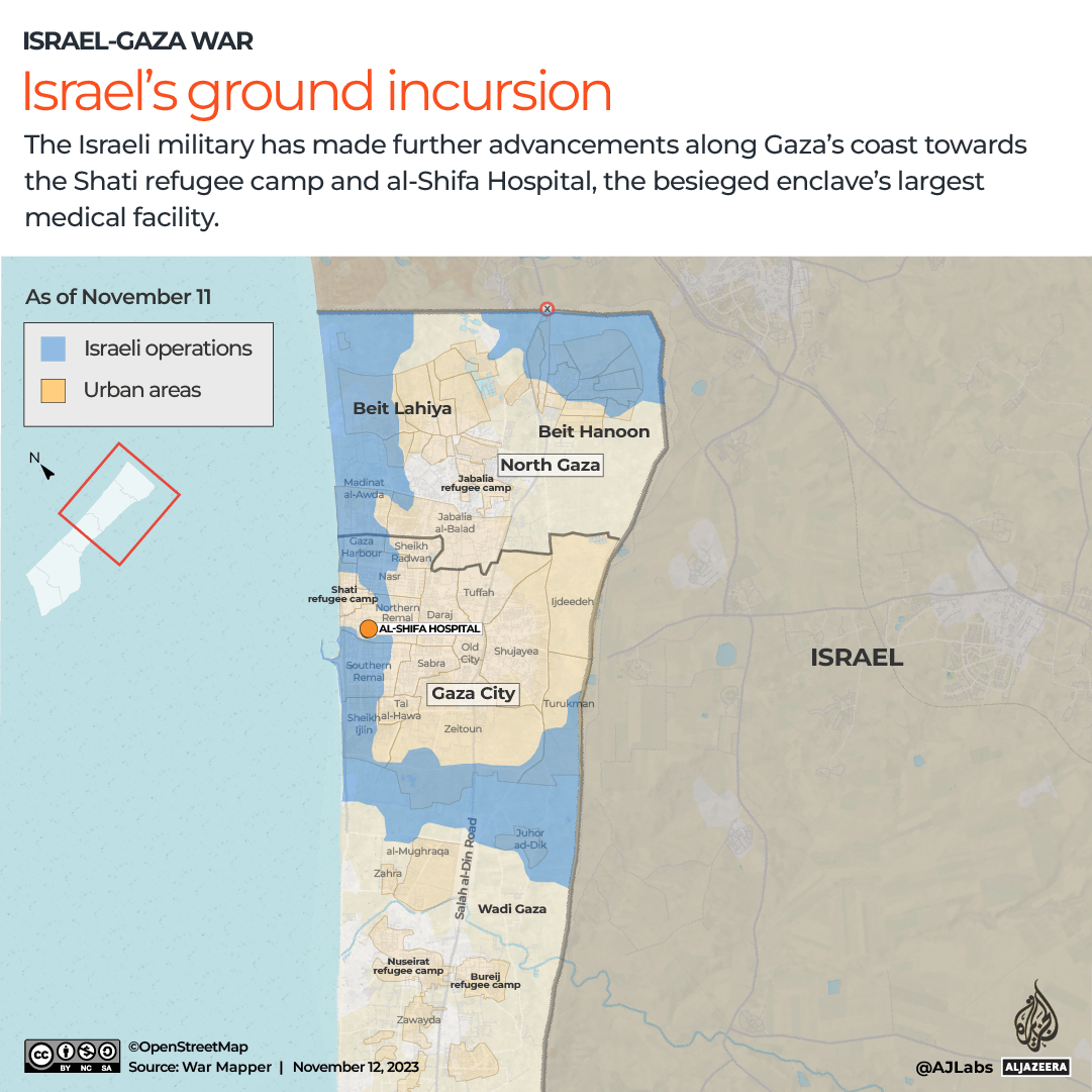 INTERACTIVE-GAZA-INCURSION MAP-NOV11-2023-1699775150