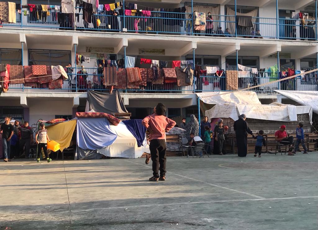 Thousands are sheltering at the Rafah border
