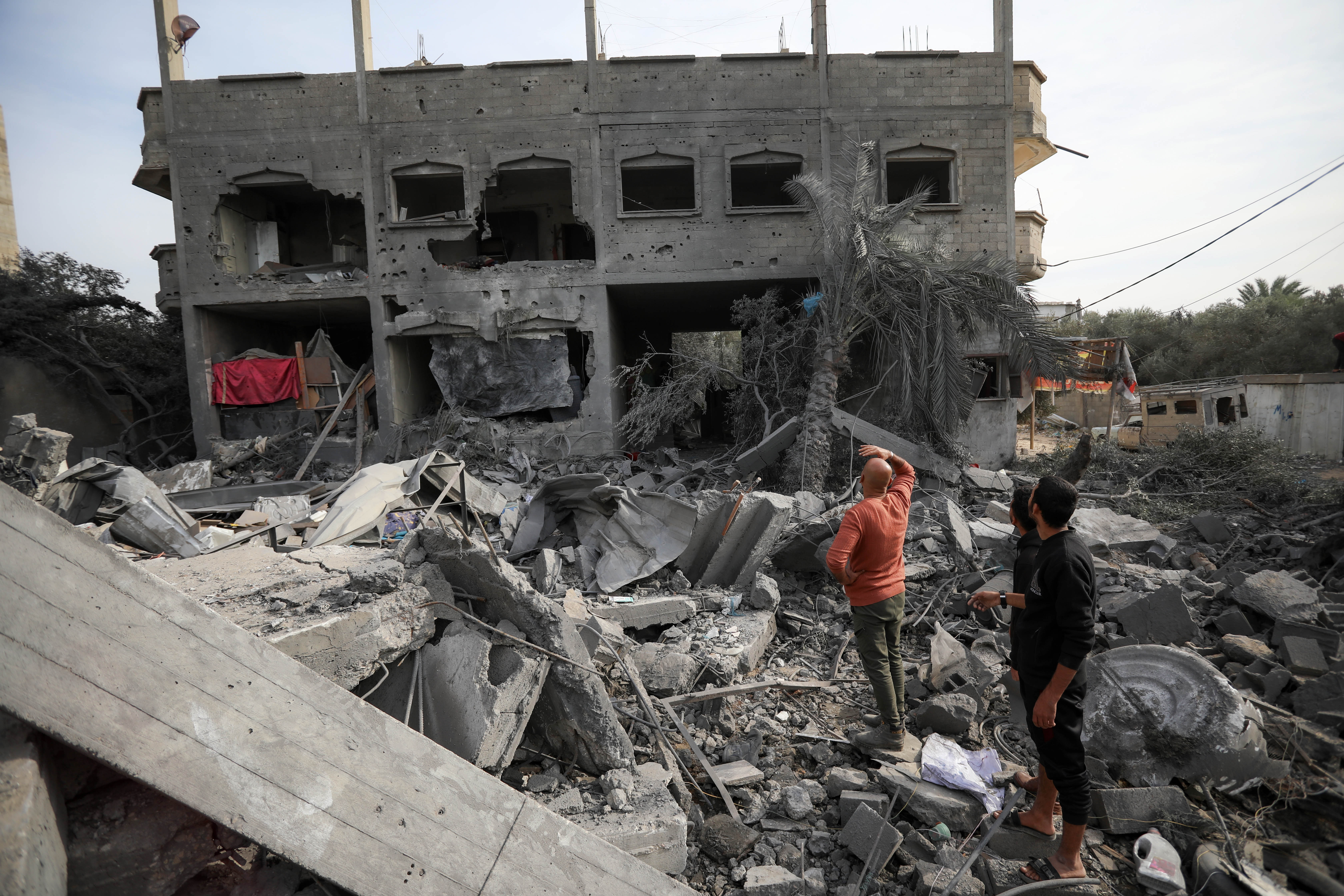 Israeli attack on a residential home in al-Zuwaydeh, central Gaza Strip