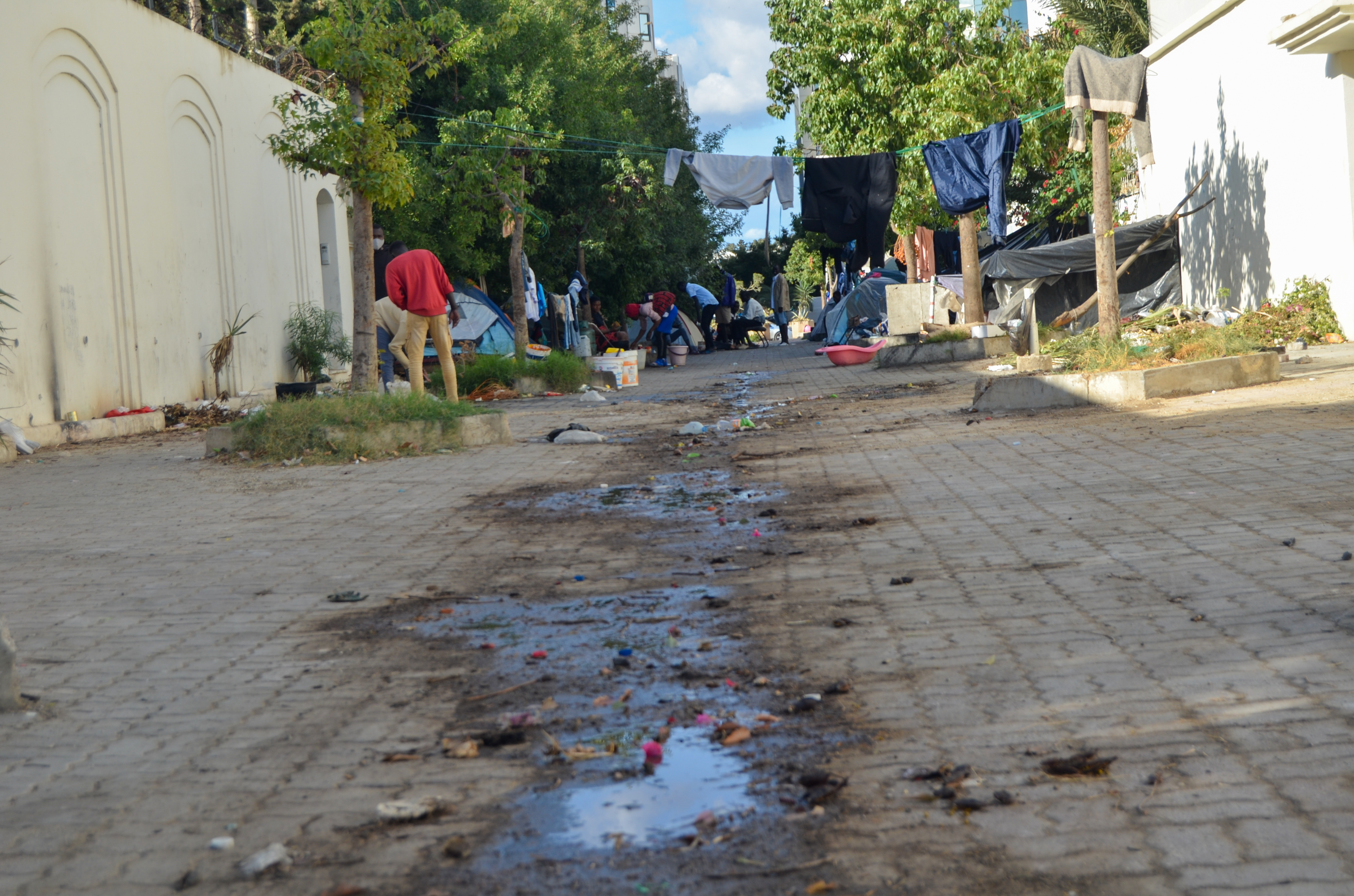 Sudanese refugees in the Tunisian winter