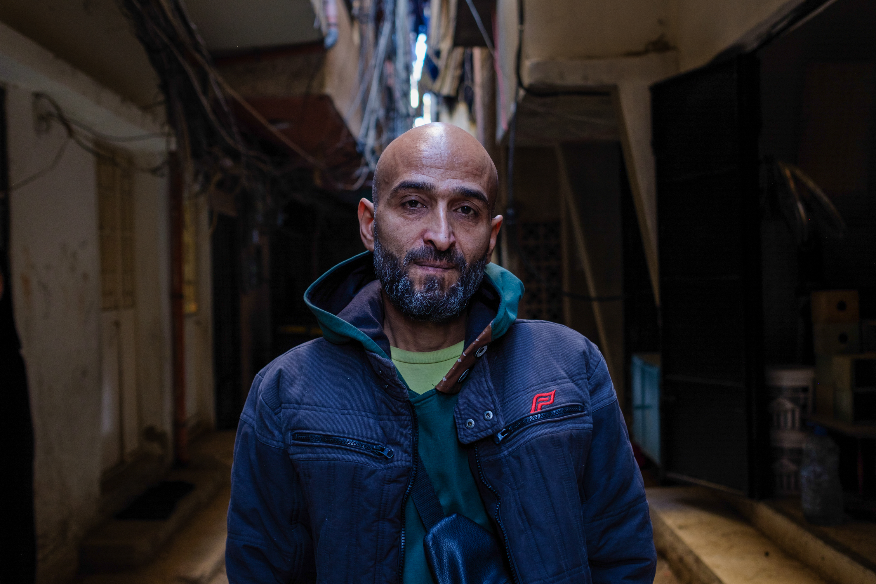 Ossama Najjar in a blue jacket