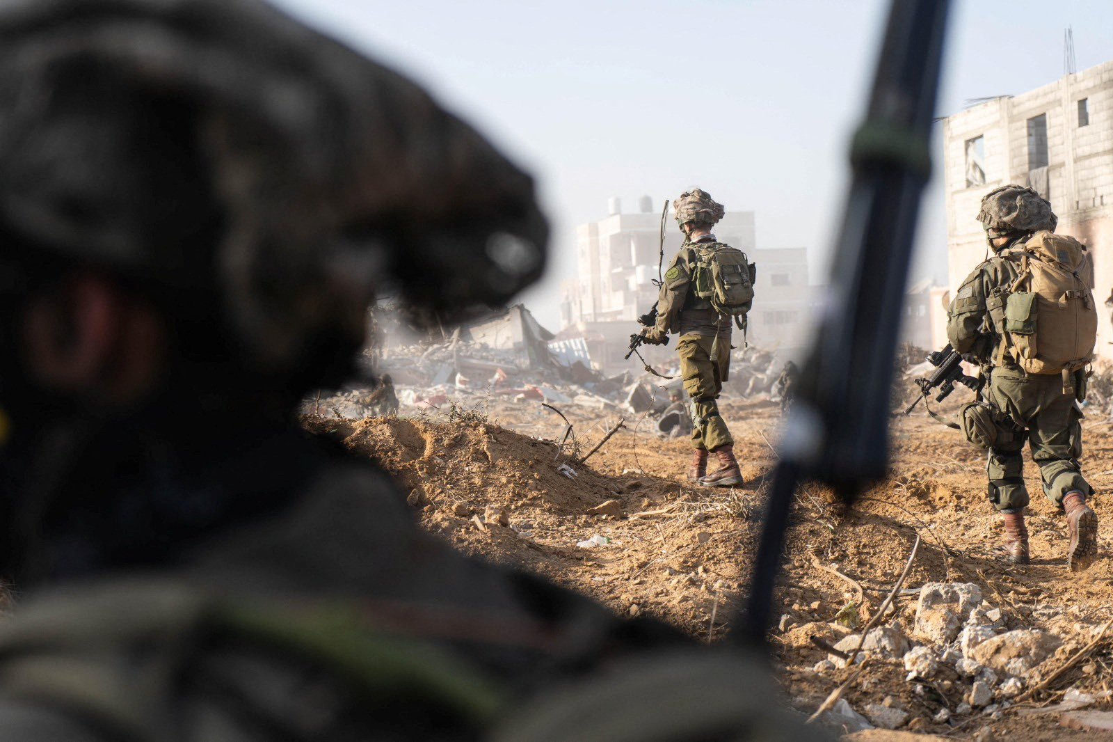 Israeli soldiers operate in the Gaza Strip