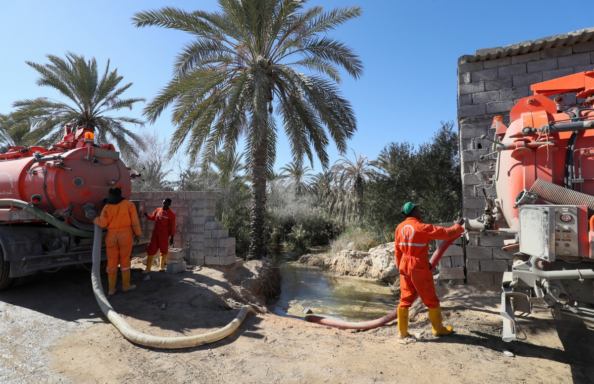 Groundwater upsurge floods homes in Libyan coastal town