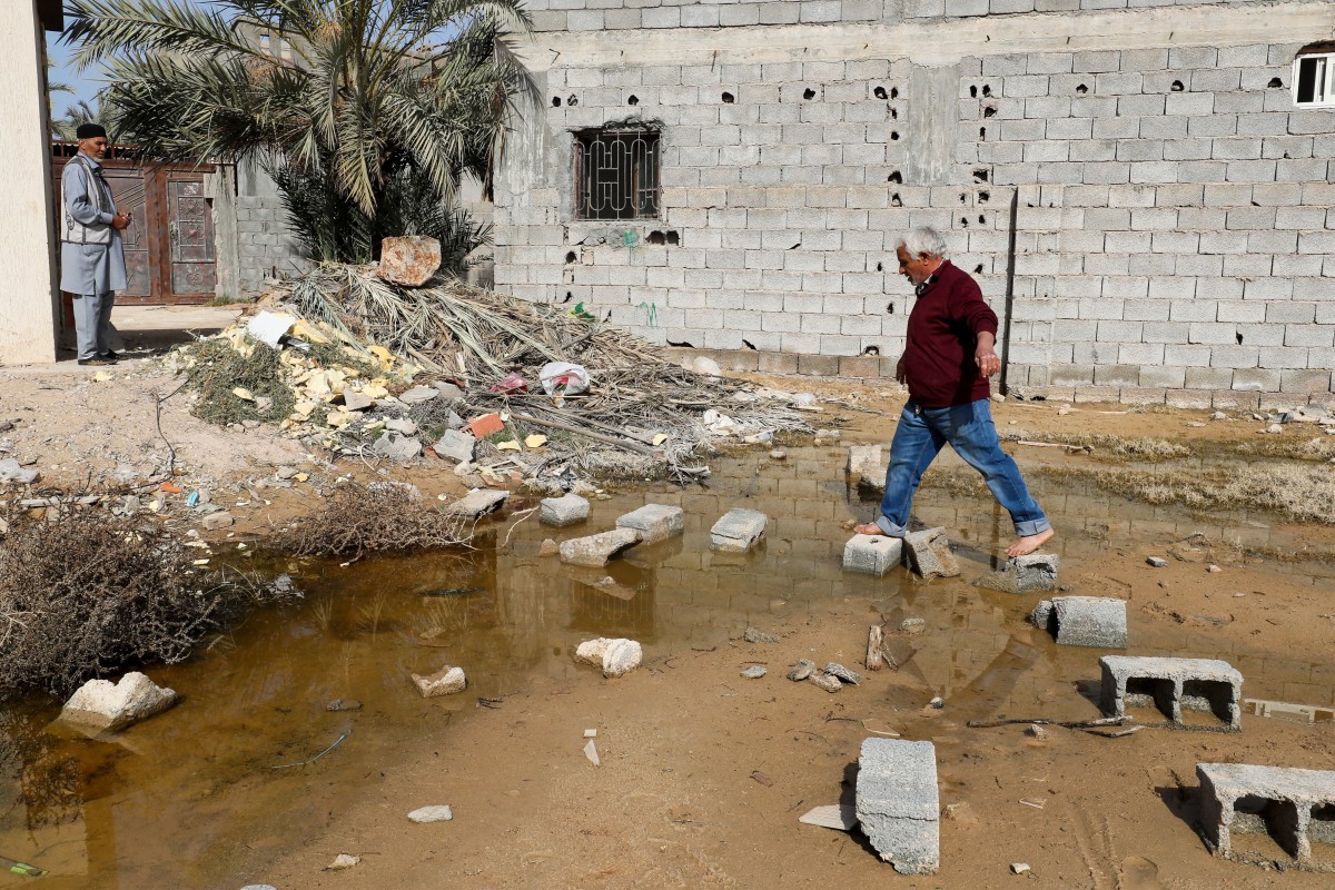 Groundwater upsurge floods homes in Libyan coastal town