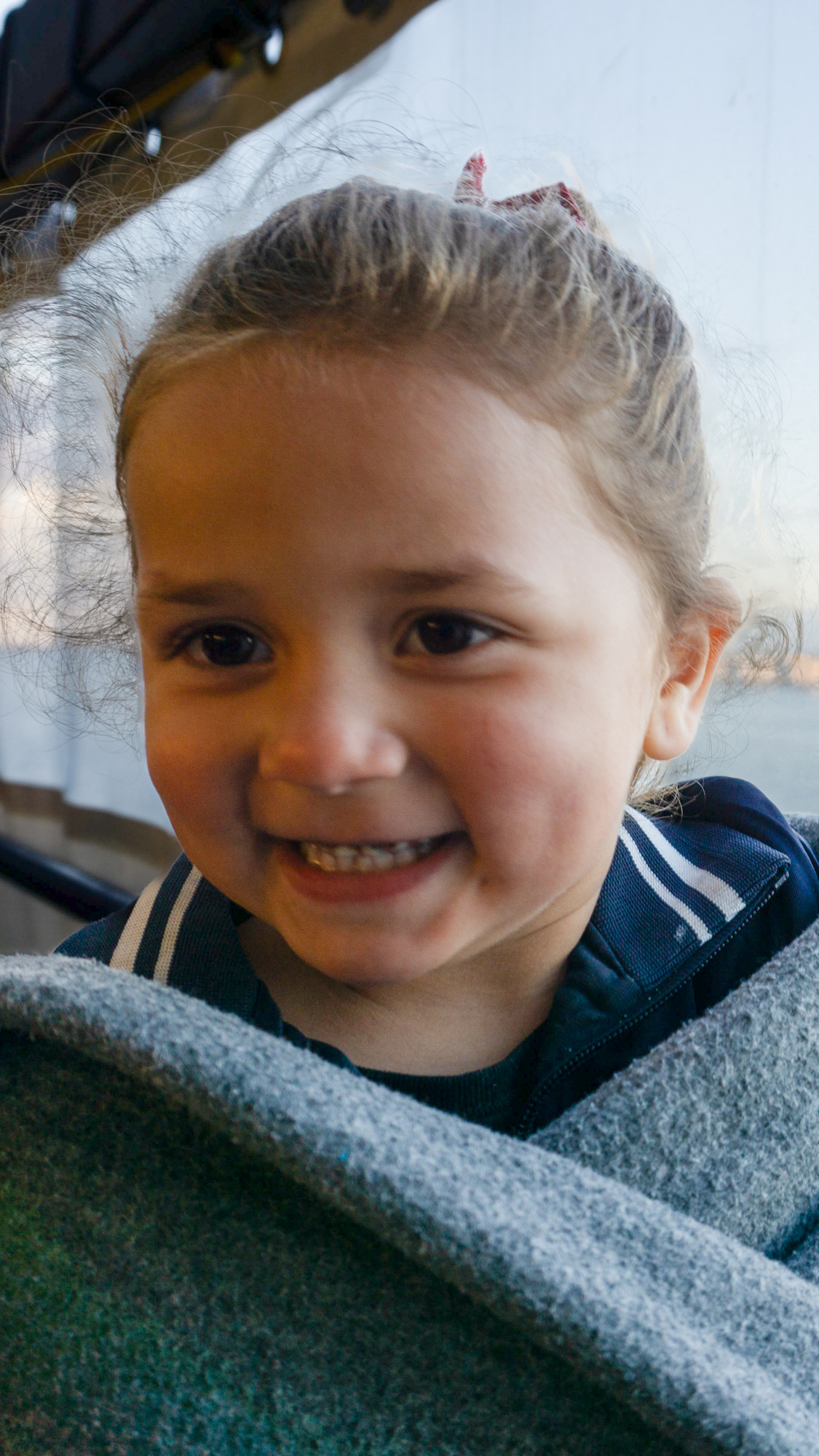 Amira, Rania's youngest daughter, onboard the search-and-rescue vessel Humanity 1
