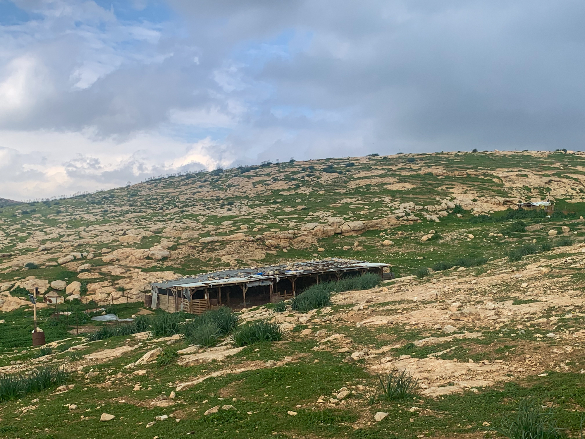 Bedouin animal holding pen abandoned due to settler violence.