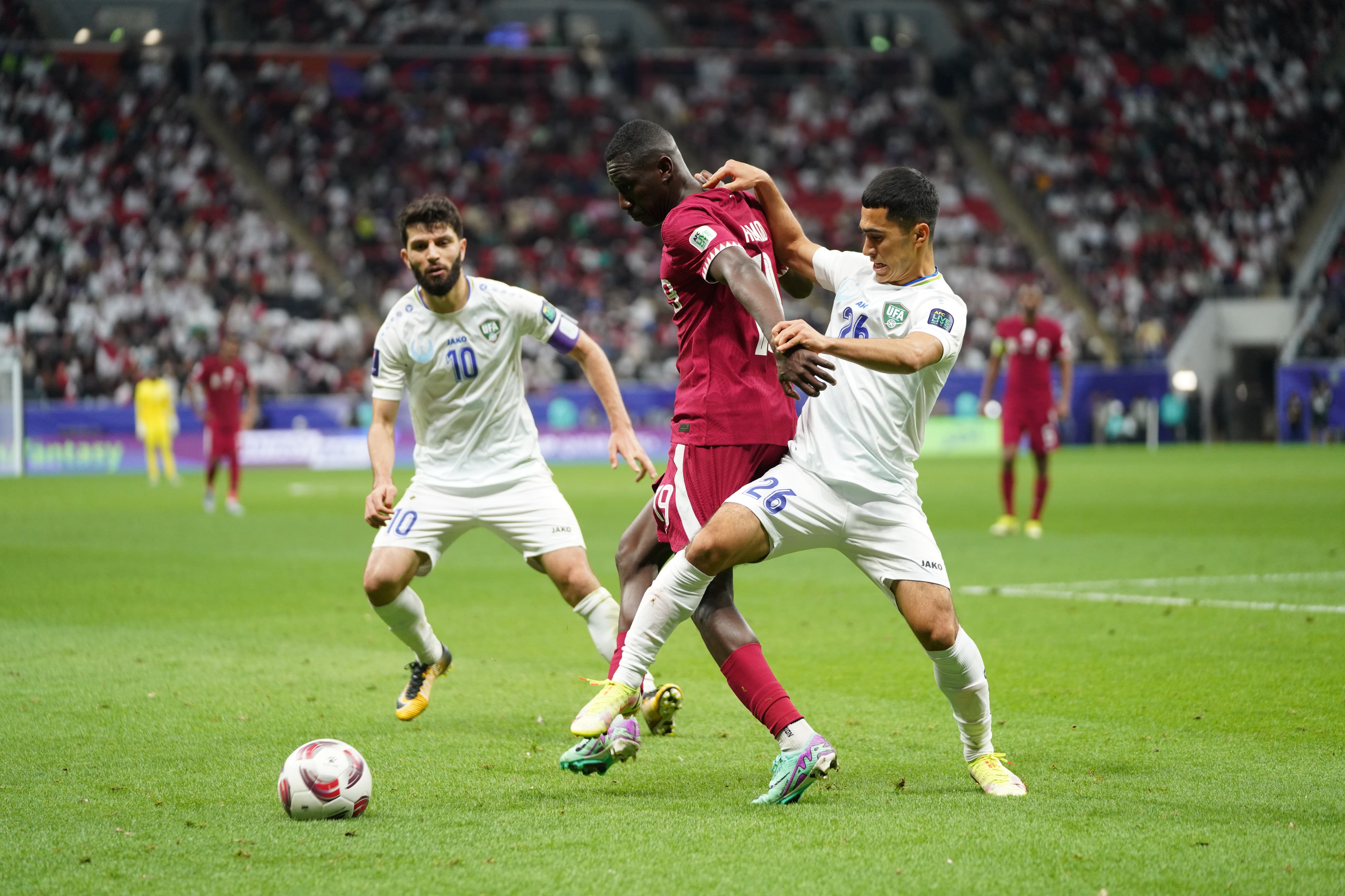 Qatar v Uzbekistan at Al Bayt Stadium in Al Khor
