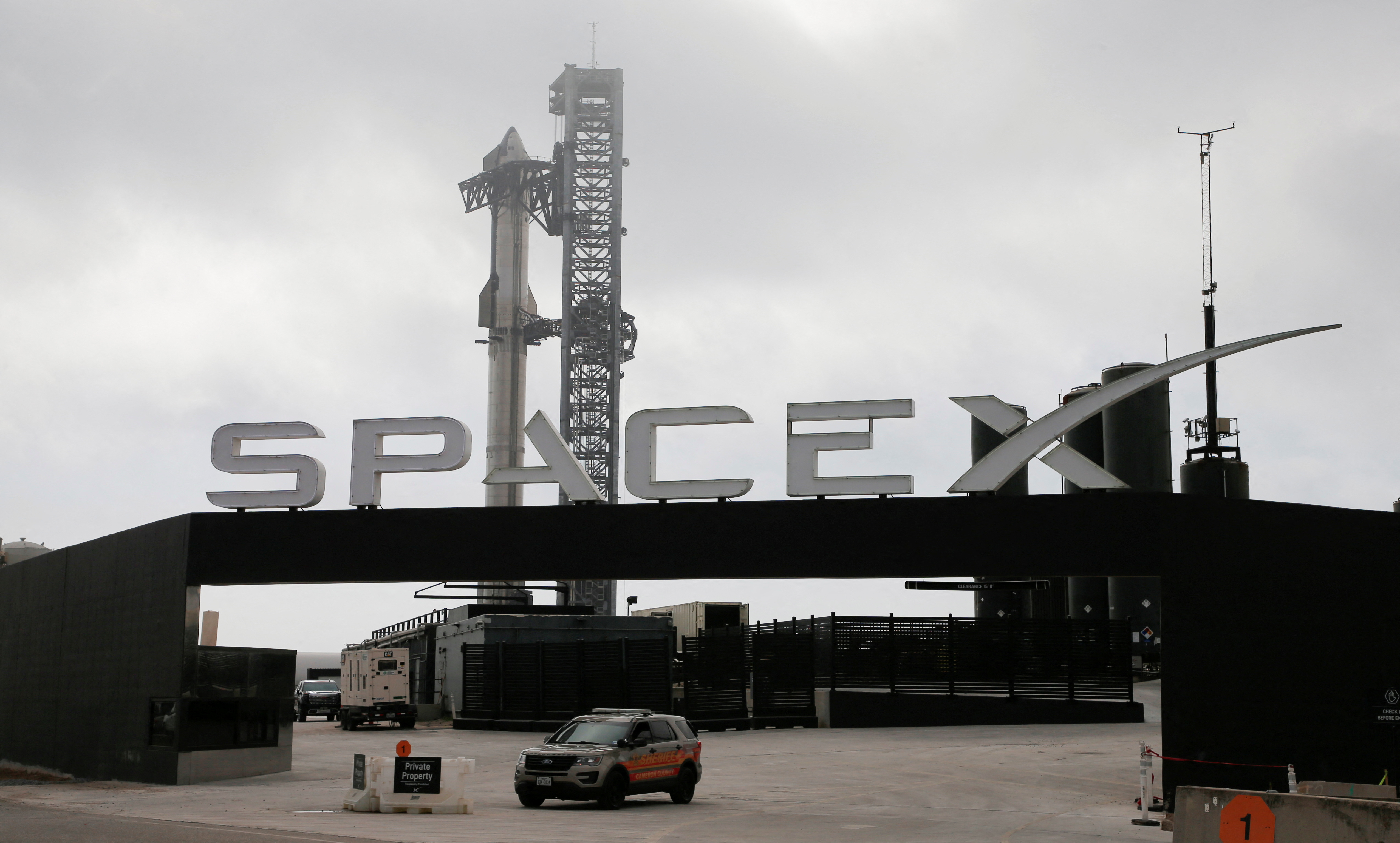 SpaceX's next-generation Starship spacecraft atop its powerful Super Heavy rocket is prepared for a third launch from the company's Boca Chica launchpad on an uncrewed test flight, near Brownsville, Texas, U.S. March 13, 2024