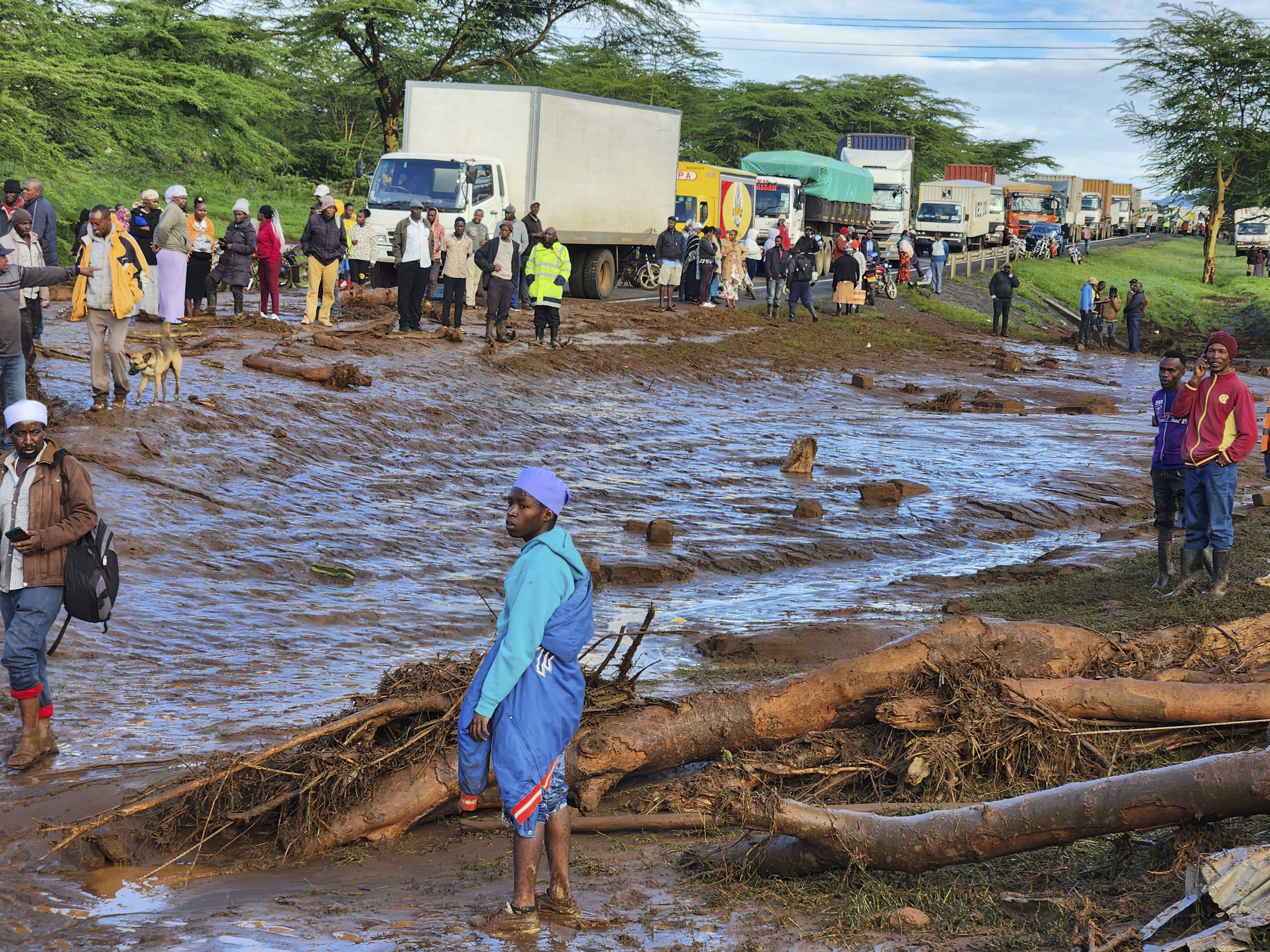 At least 45 people die in western Kenya as floodwaters sweep away houses and cars