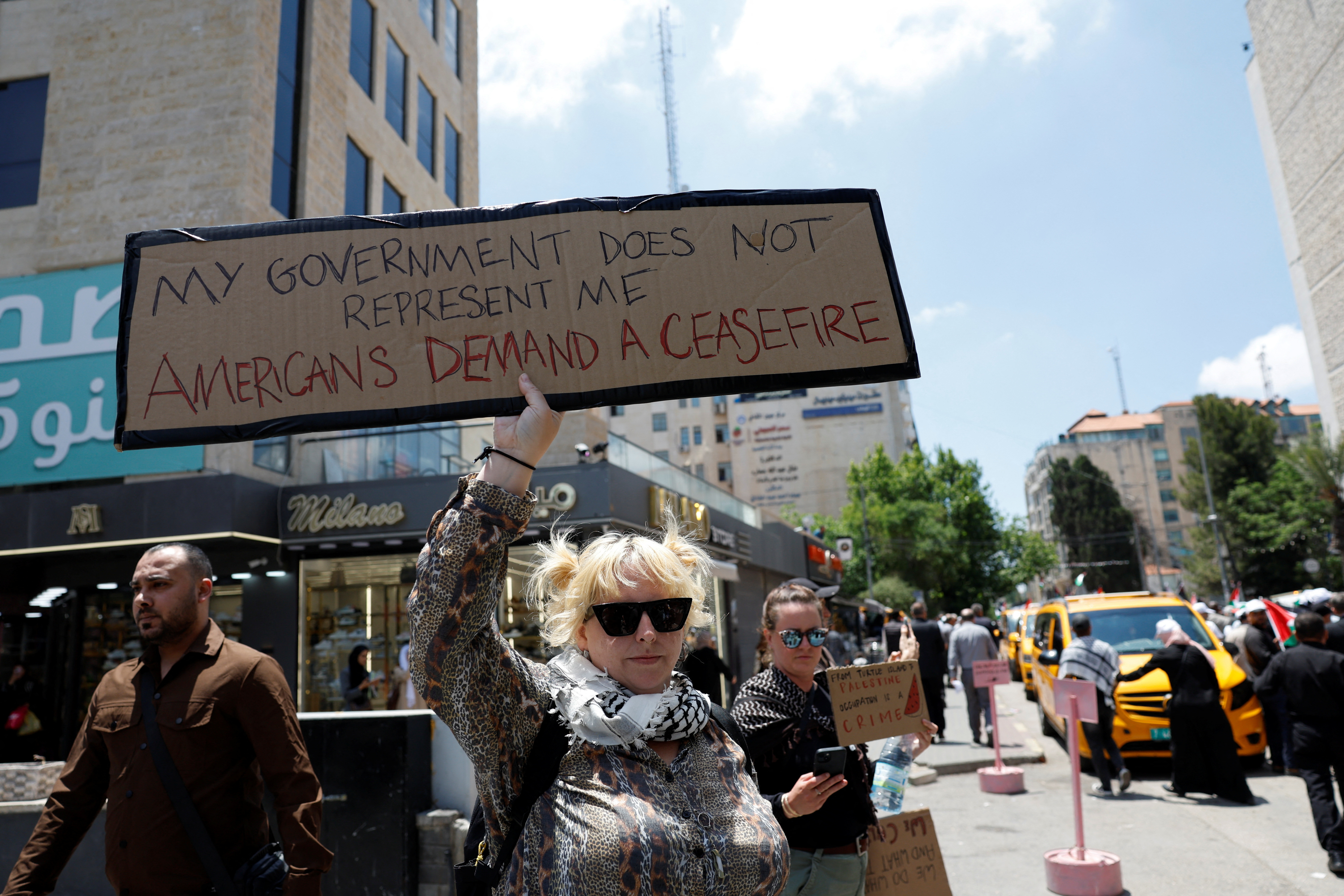 protest to mark the 76th anniversary of the Nakba